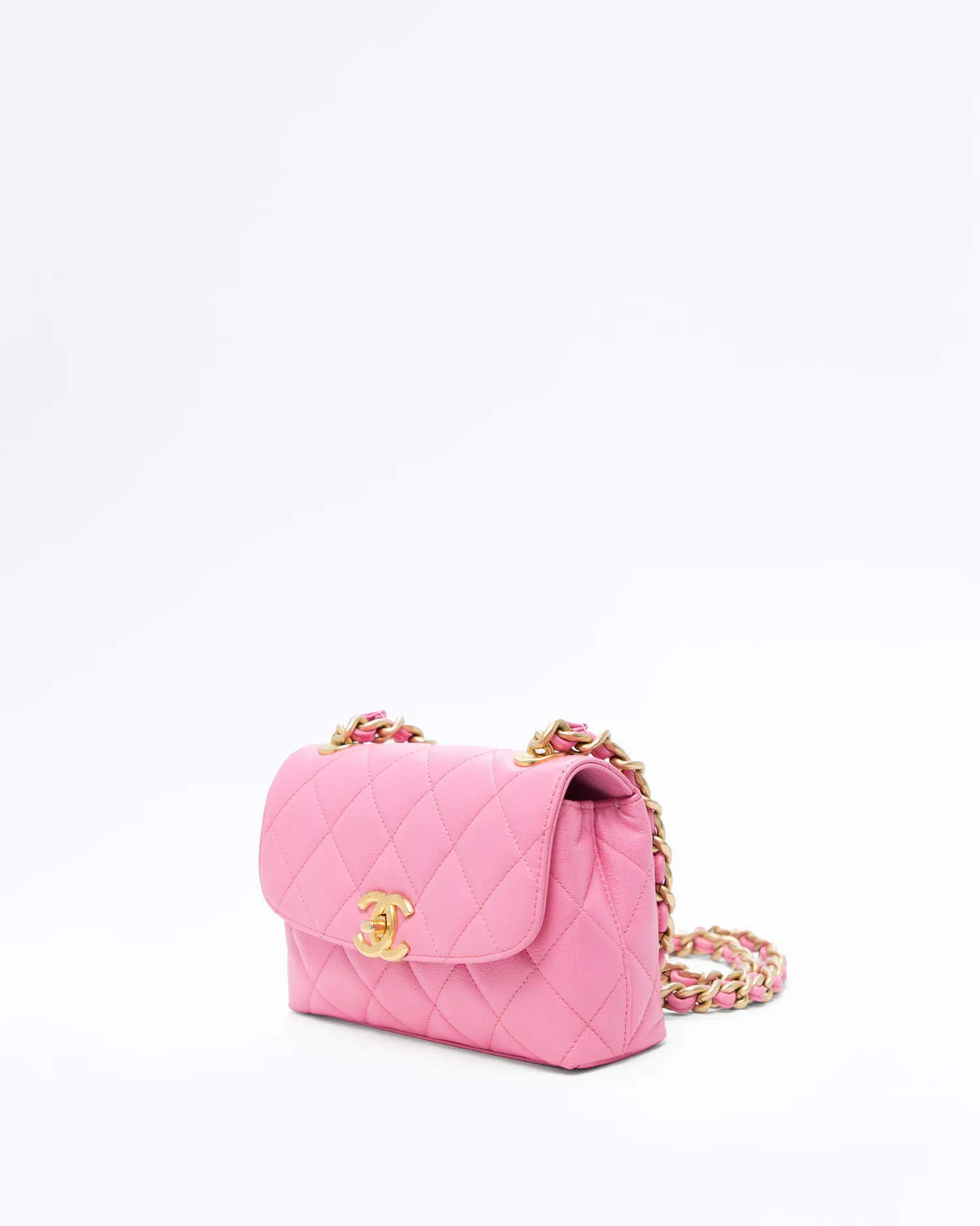 Caviar Quilted Round Small Flap Bag