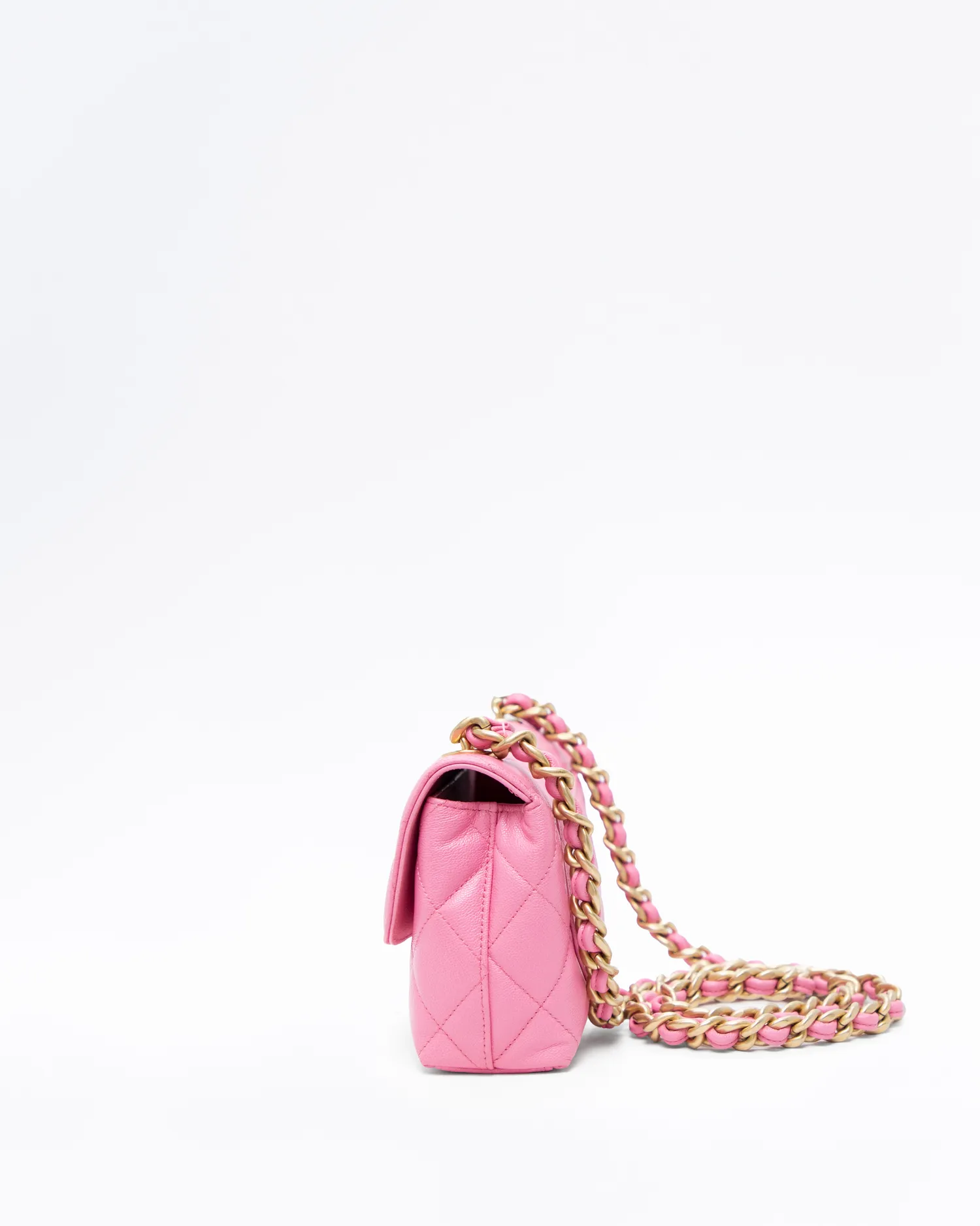 Caviar Quilted Round Small Flap Bag
