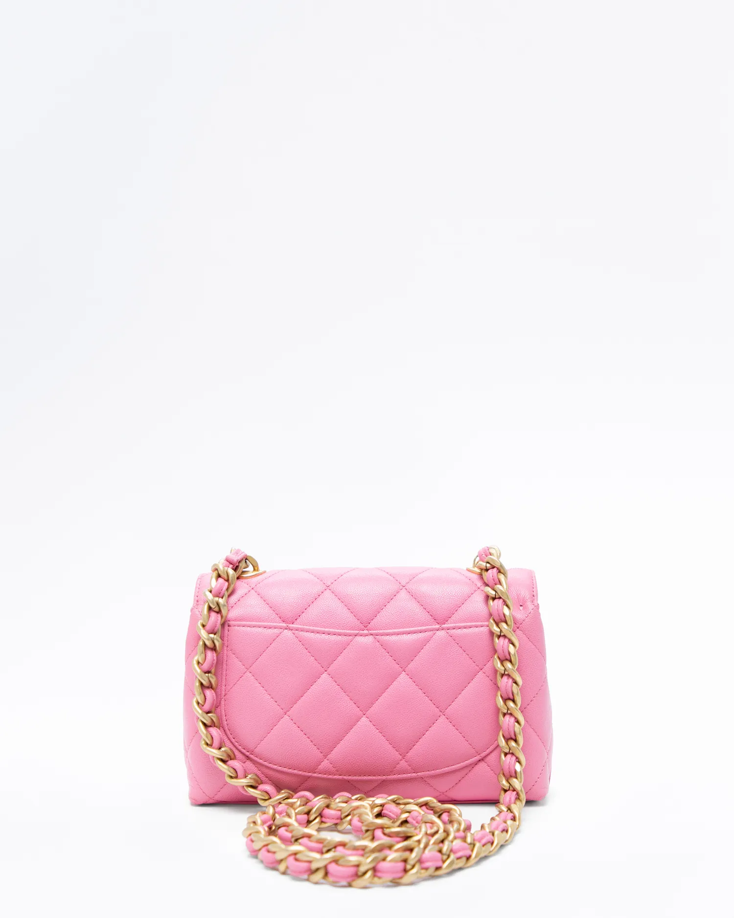 Caviar Quilted Round Small Flap Bag