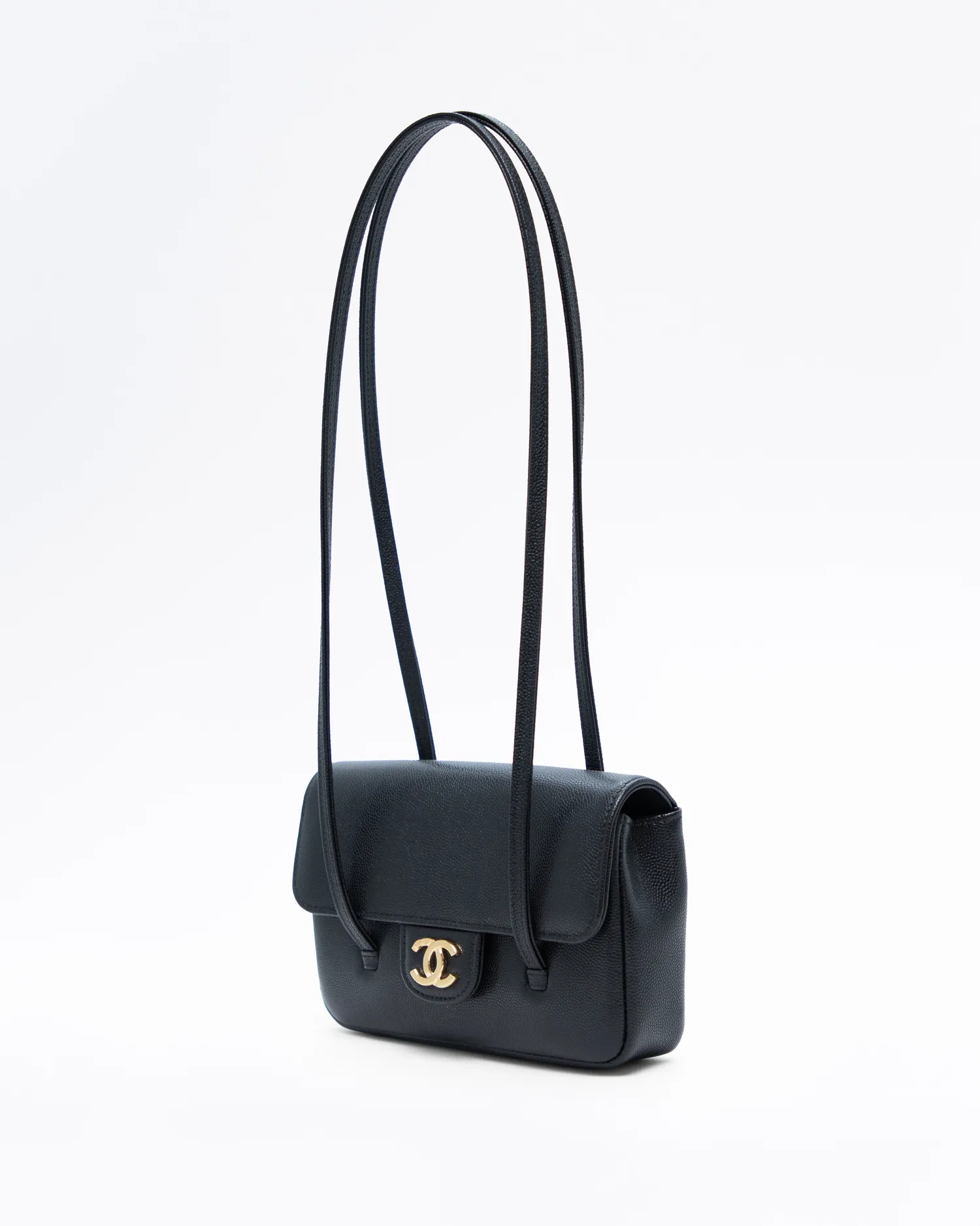 Caviar Preppy Coco Clutch with Strap