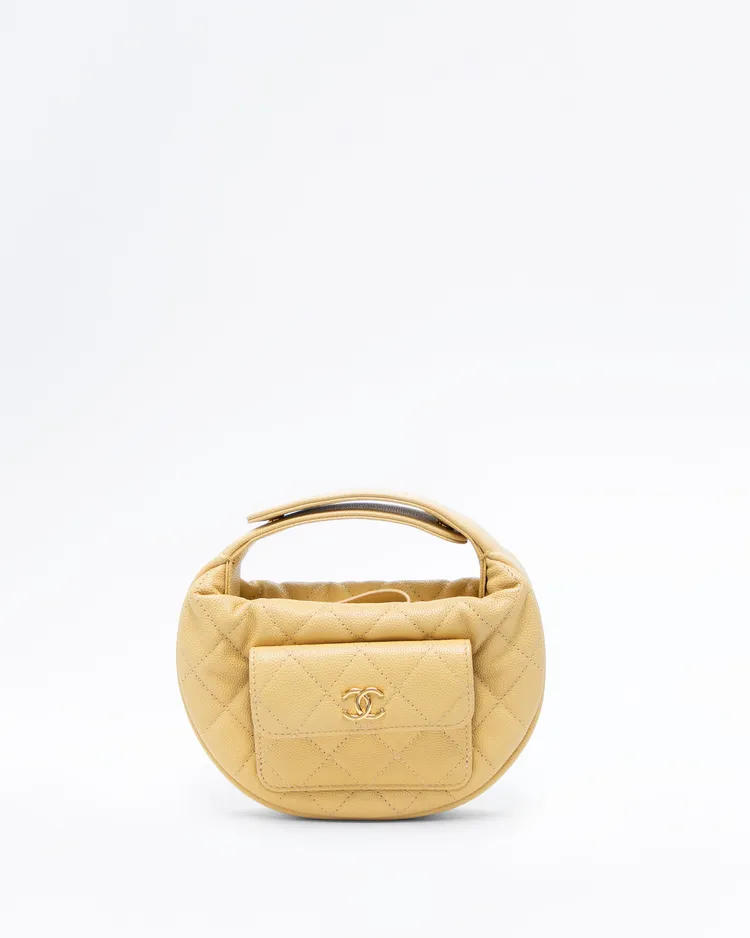 Caviar Polly Pocket Mini Hobo Pouch Bag