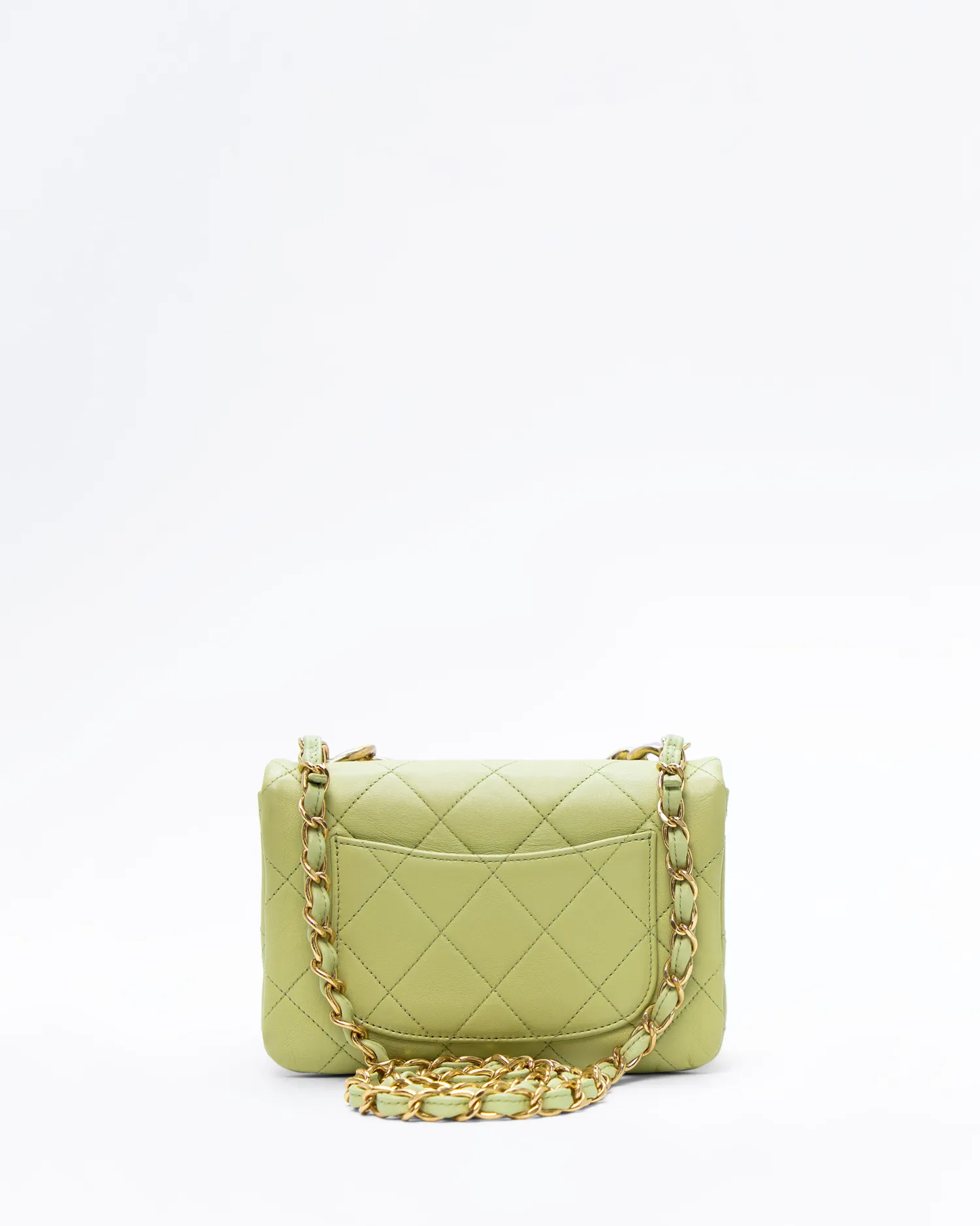 Lambskin Quilted Color Match Small Flap Bag