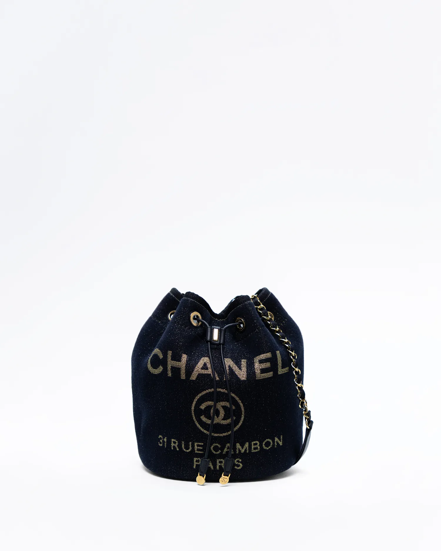 Lurex Deauville Drawstring Bucket Bag