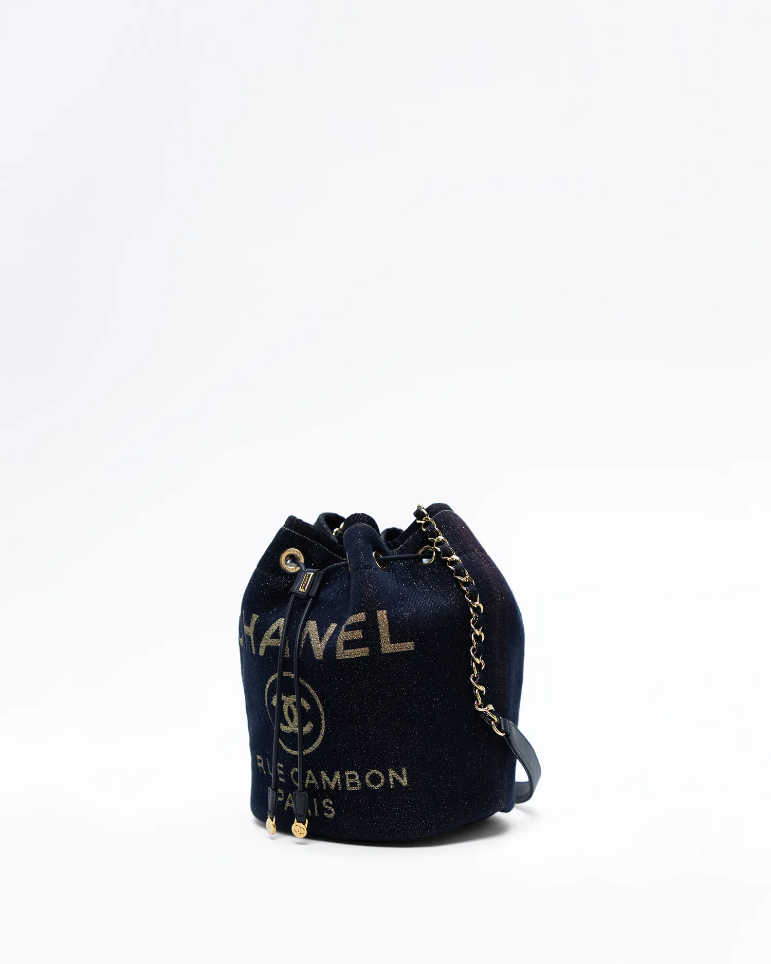 Lurex Deauville Drawstring Bucket Bag