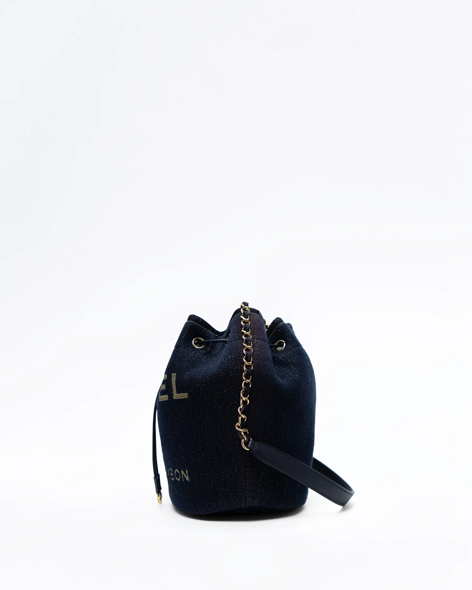Lurex Deauville Drawstring Bucket Bag