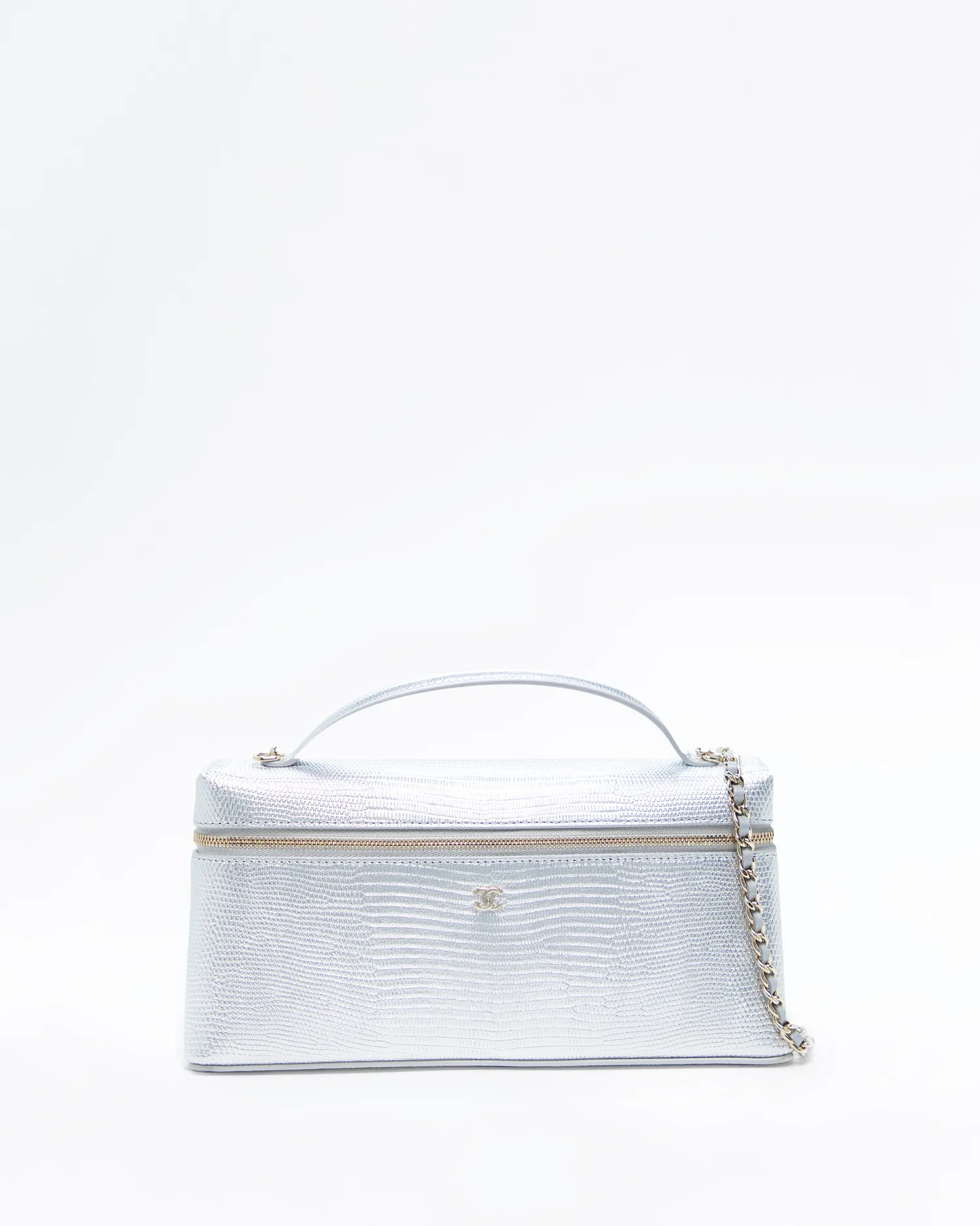 Lizard-Embossed Vanity with Chain