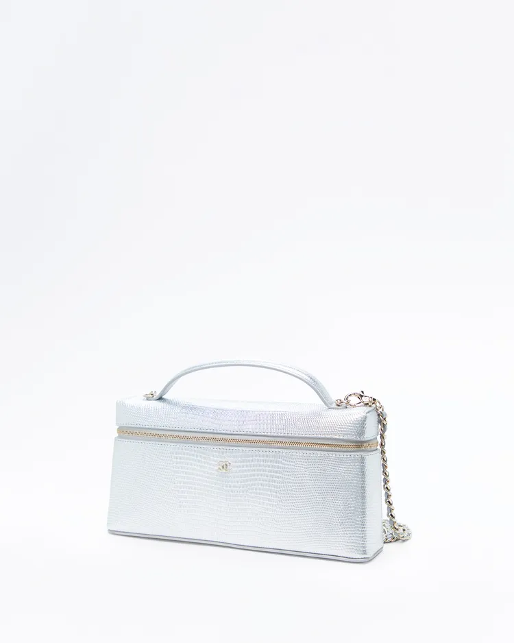 Alternate view angle of Lizard-Embossed Vanity with Chain