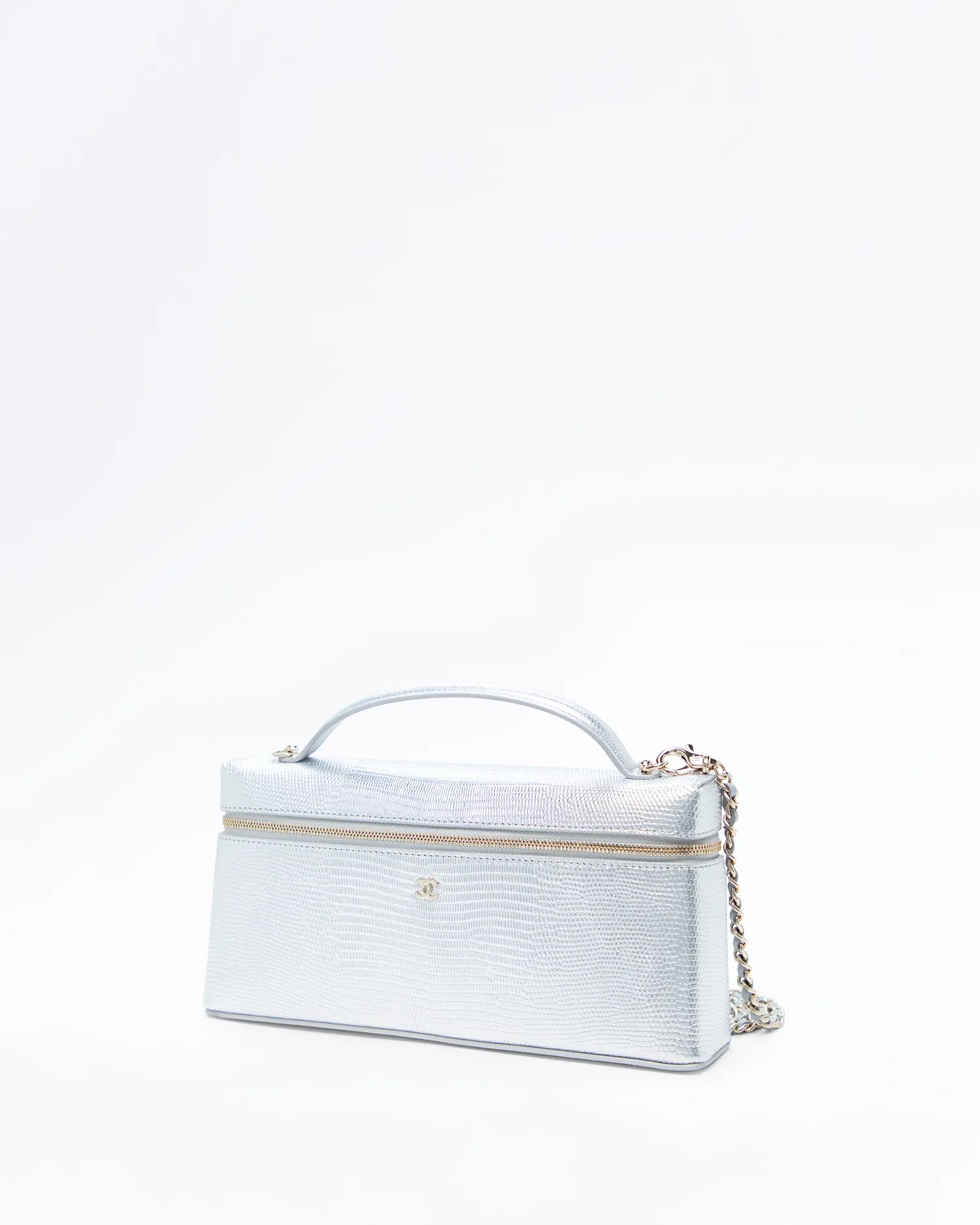 Lizard-Embossed Vanity with Chain