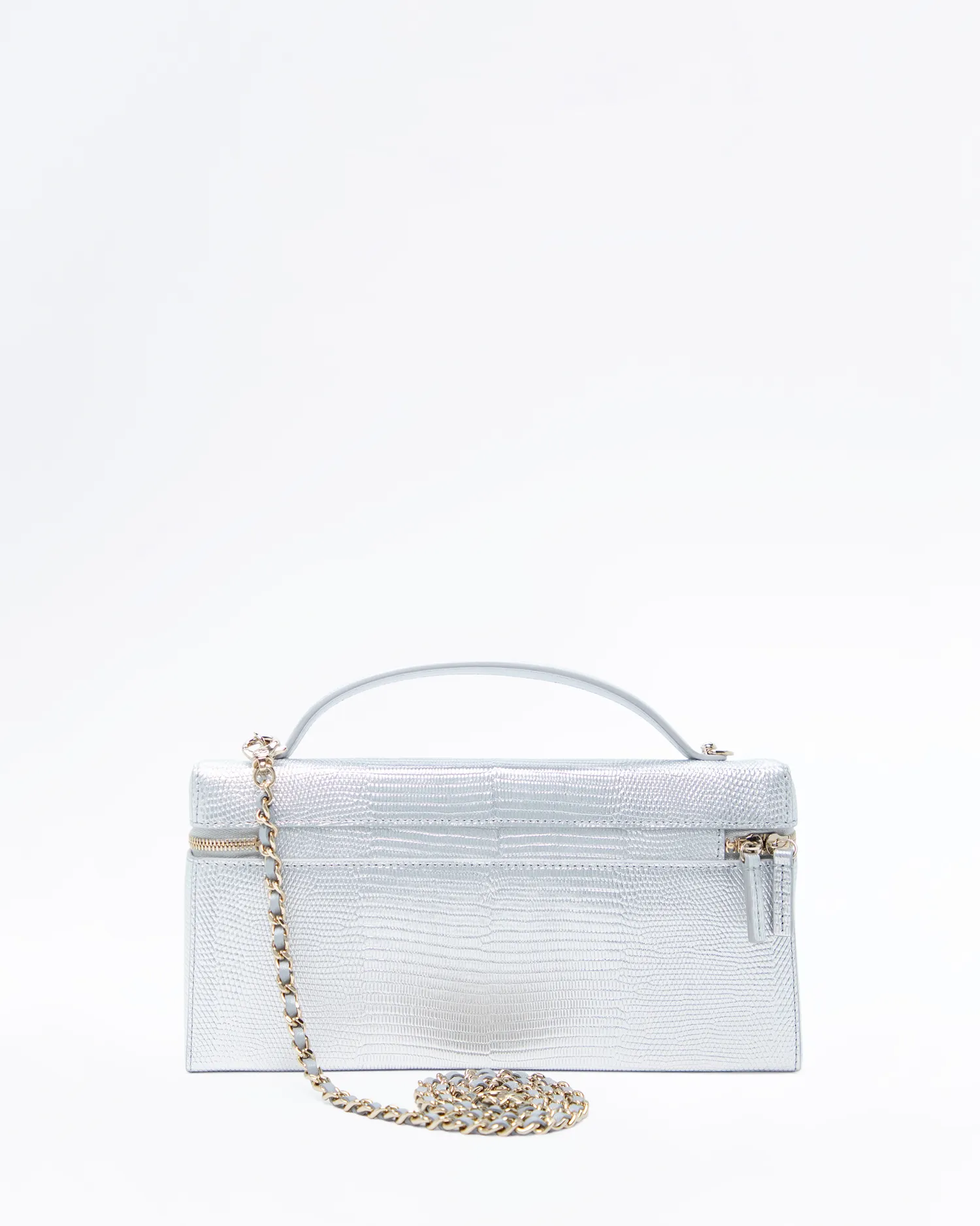 Lizard-Embossed Vanity with Chain