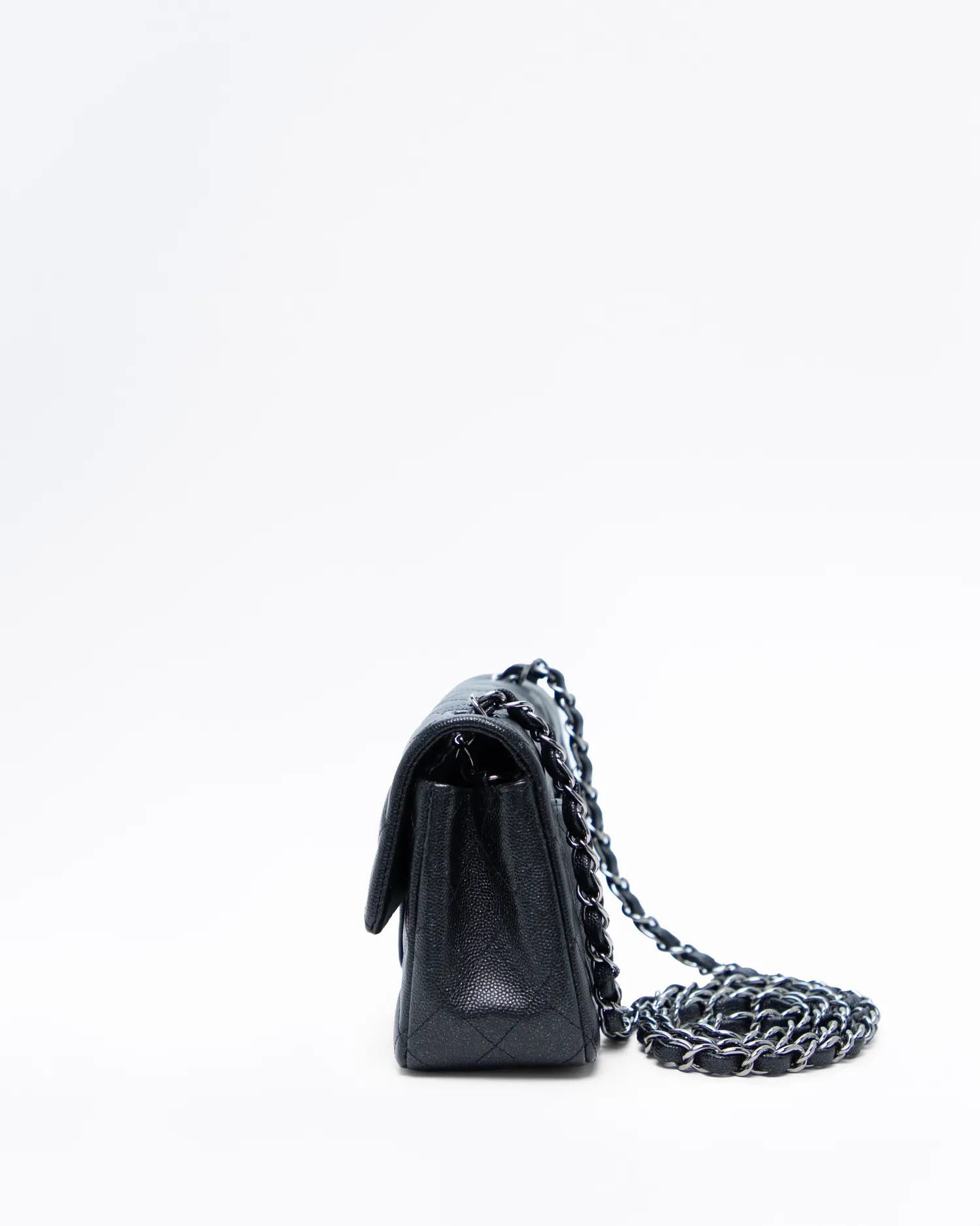 Shimmer Caviar Quilted Mini Classic Flap Bag