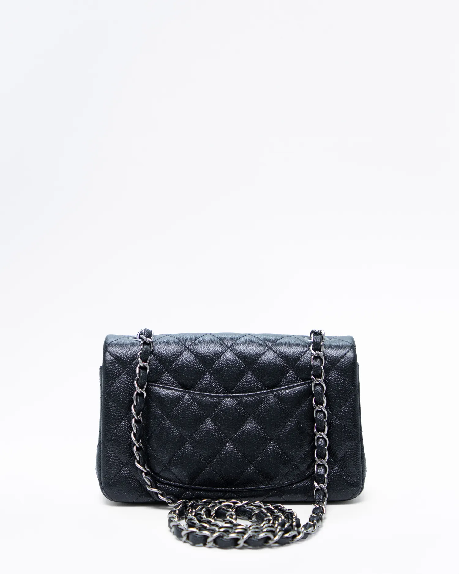 Shimmer Caviar Quilted Mini Classic Flap Bag