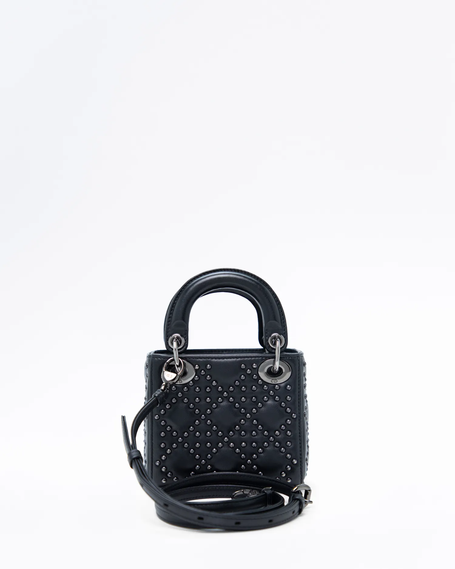Studded Cannage Micro Lady Dior Bag