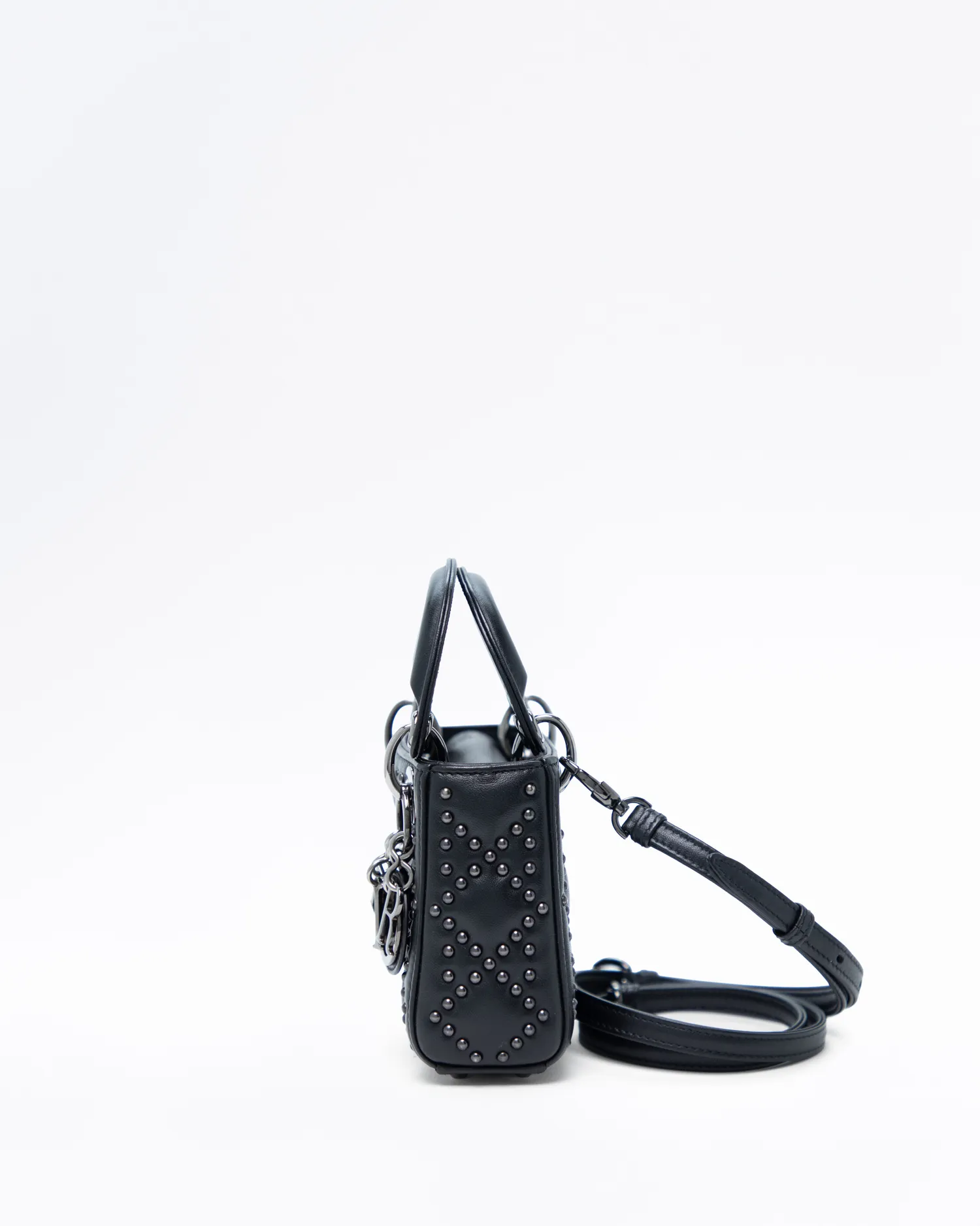 Studded Cannage Micro Lady Dior Bag