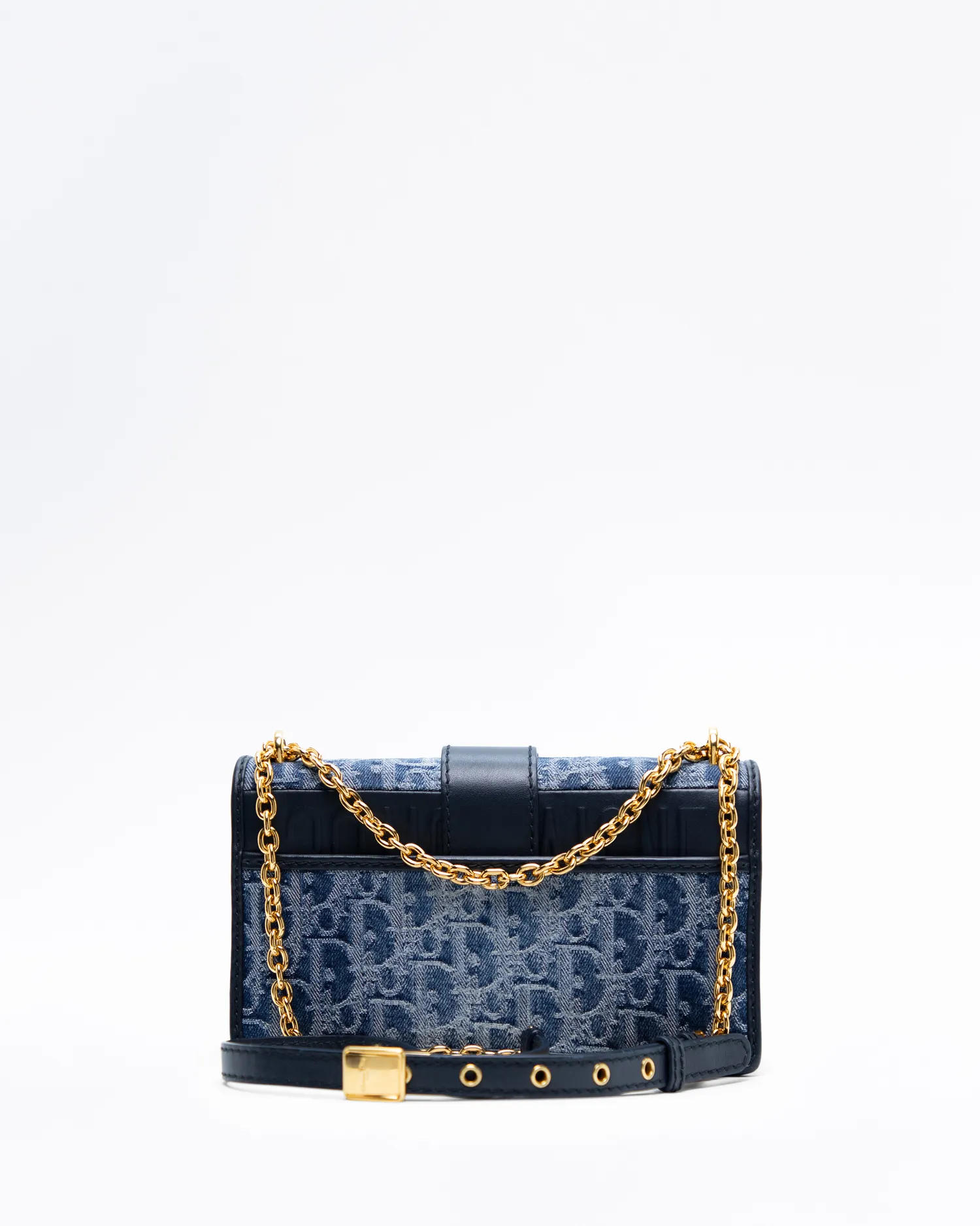 Denim Oblique 30 Montaigne East-West Chain Bag