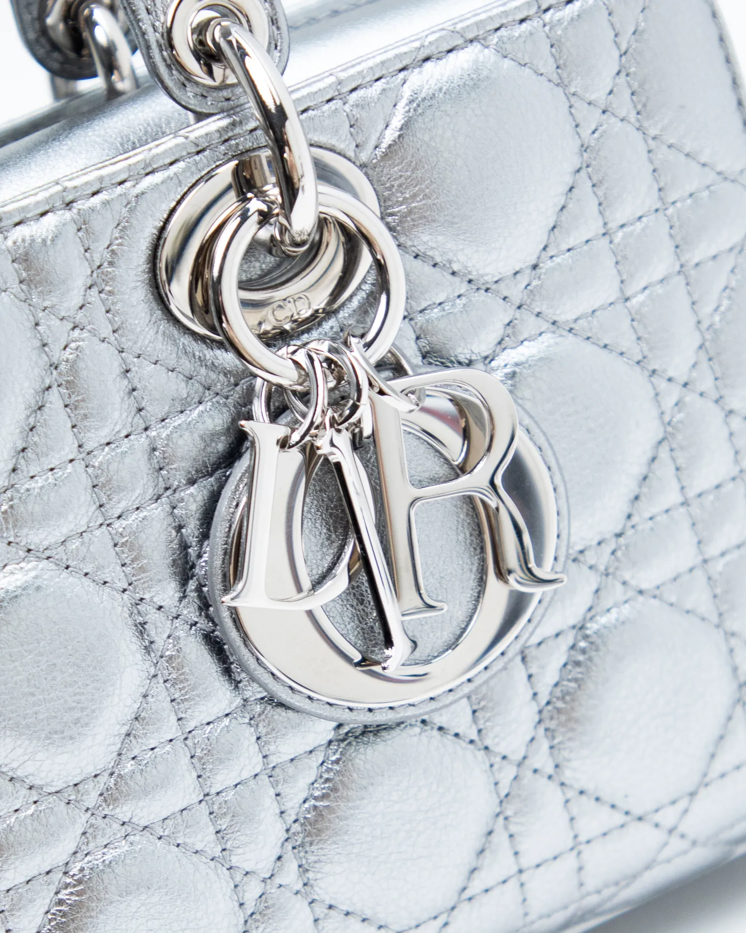 Metallic Cannage Medium Lady D-Joy Bag