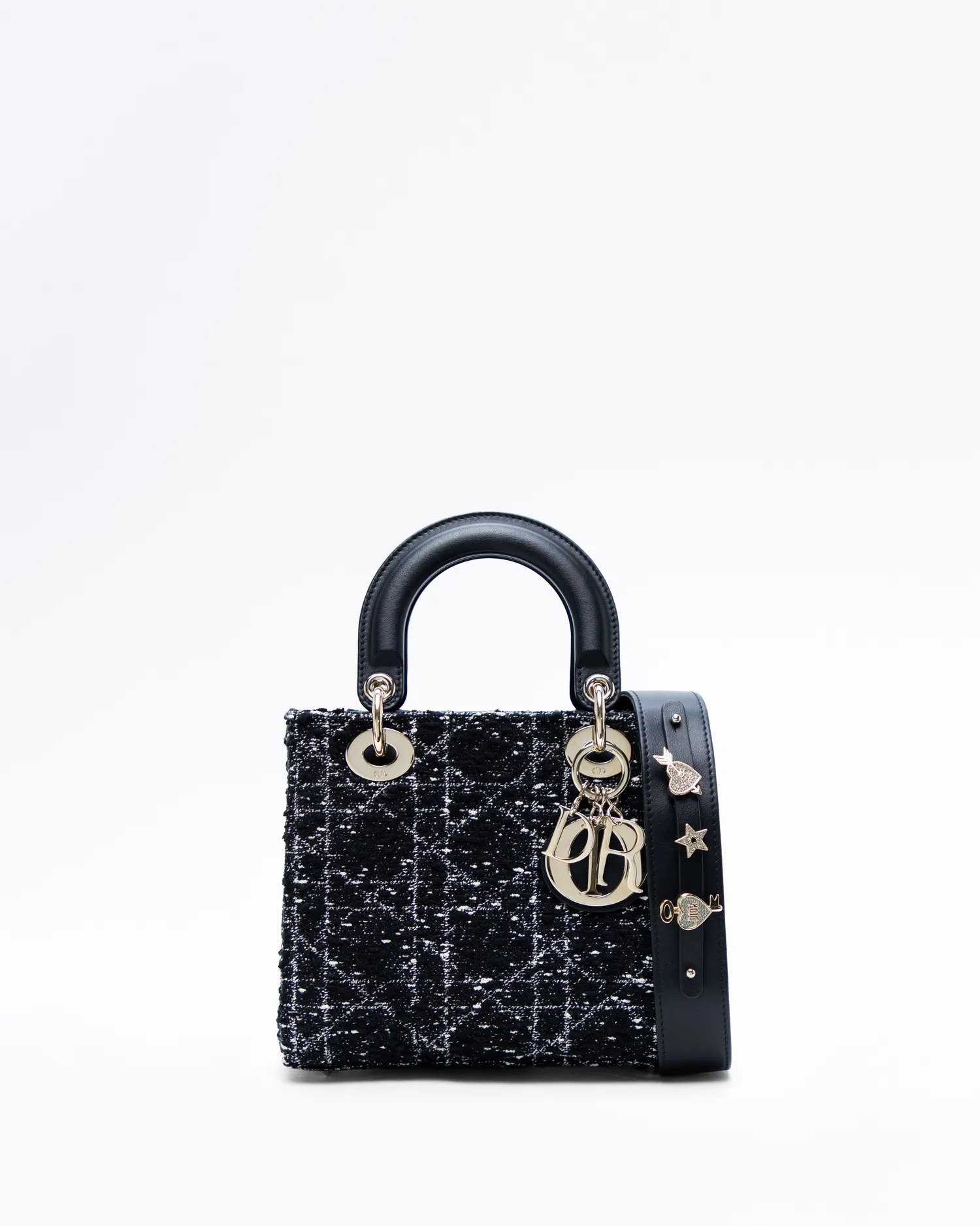 Tweed Lucky Badges Small Lady Dior Bag