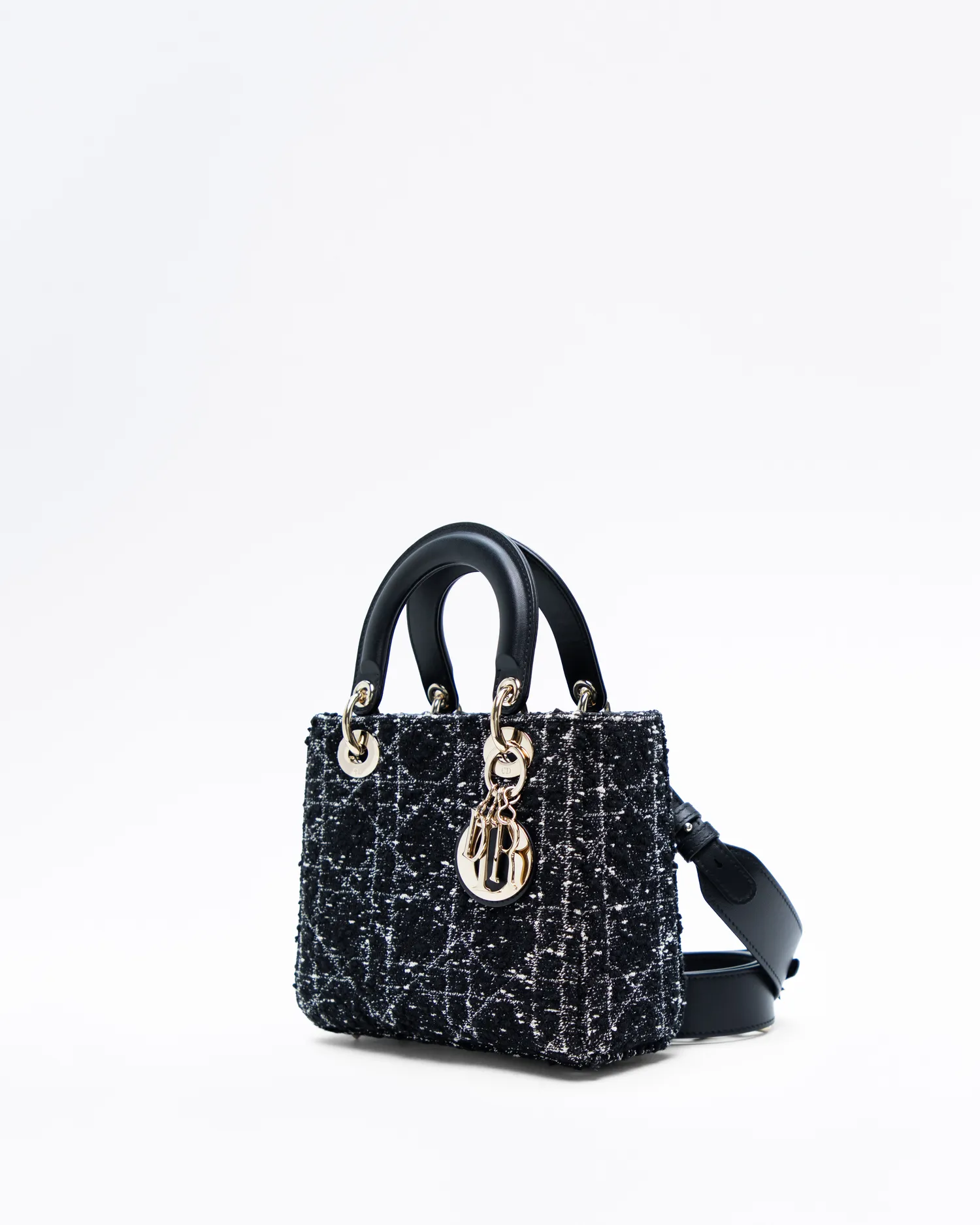 Tweed Lucky Badges Small Lady Dior Bag