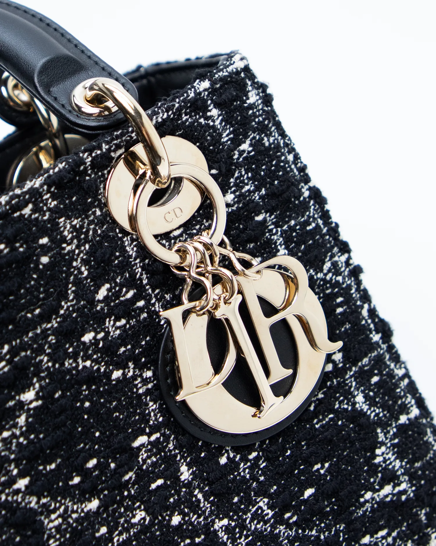 Tweed Lucky Badges Small Lady Dior Bag