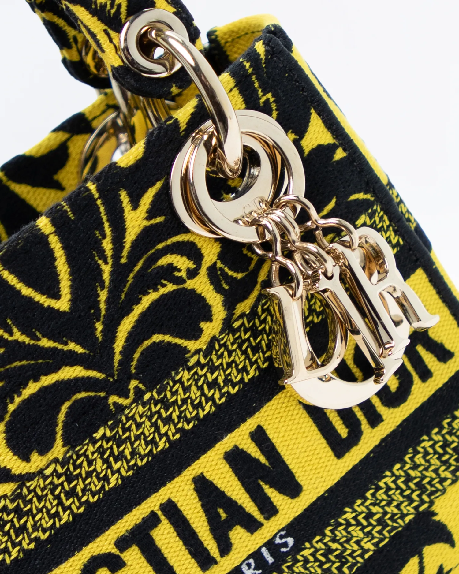 Floral Embroidered Mini Lady D-Lite Bag