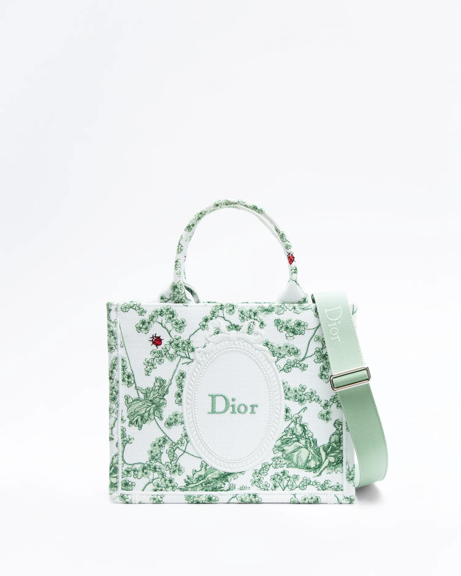 Toile de Jouy Clover Small Book Tote with Strap