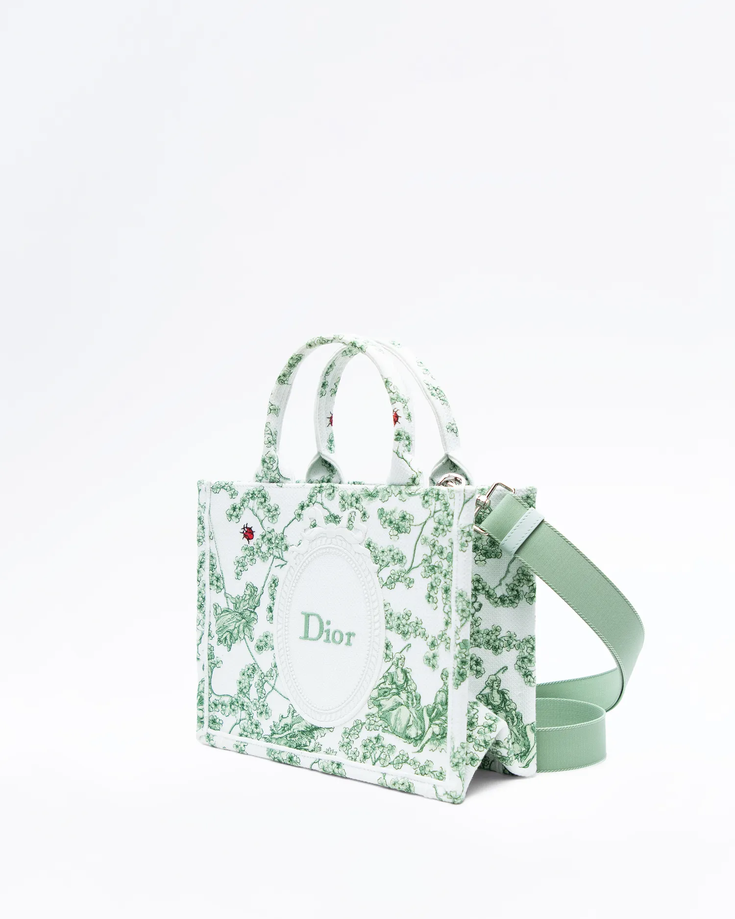 Toile de Jouy Clover Small Book Tote with Strap