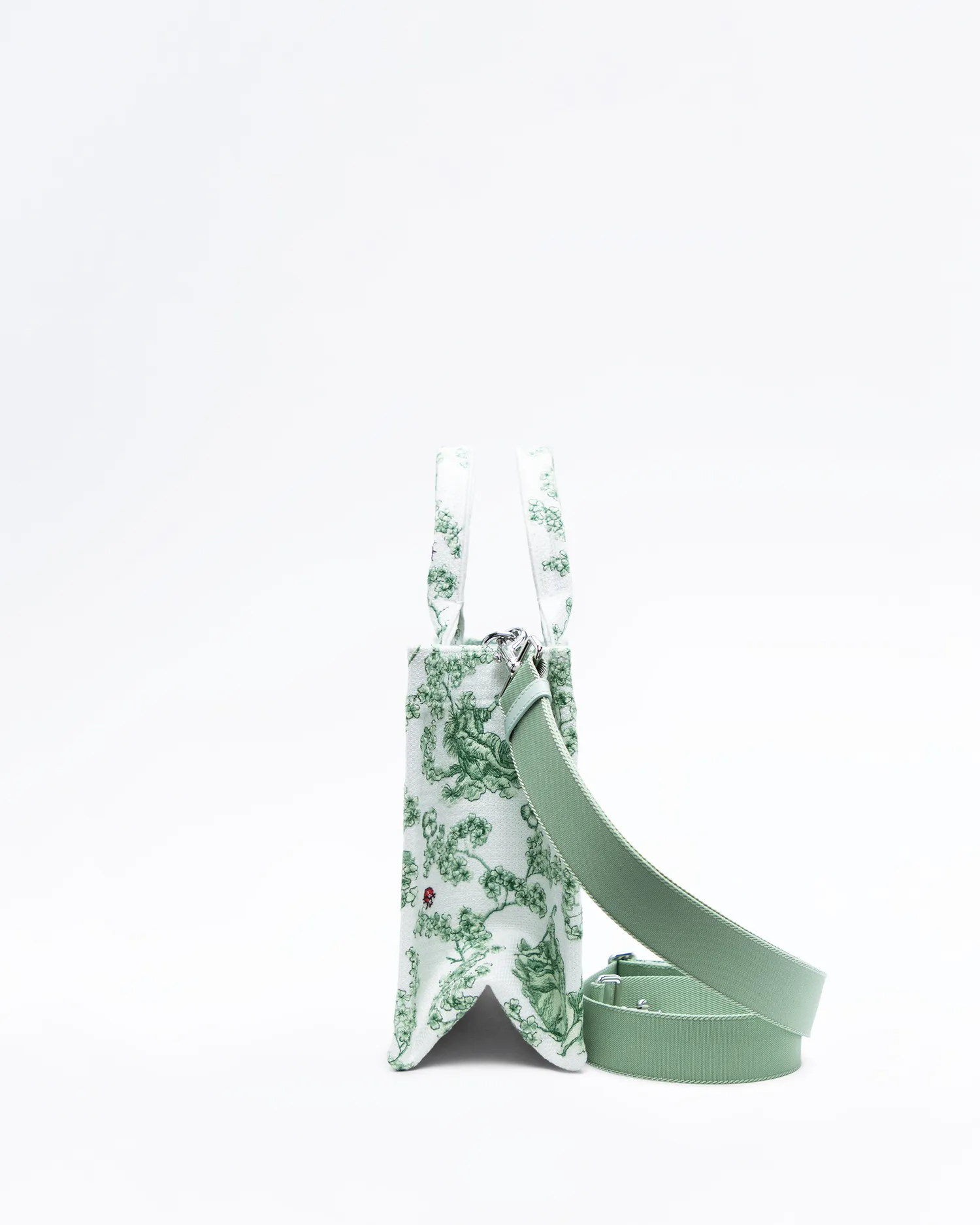 Toile de Jouy Clover Small Book Tote with Strap