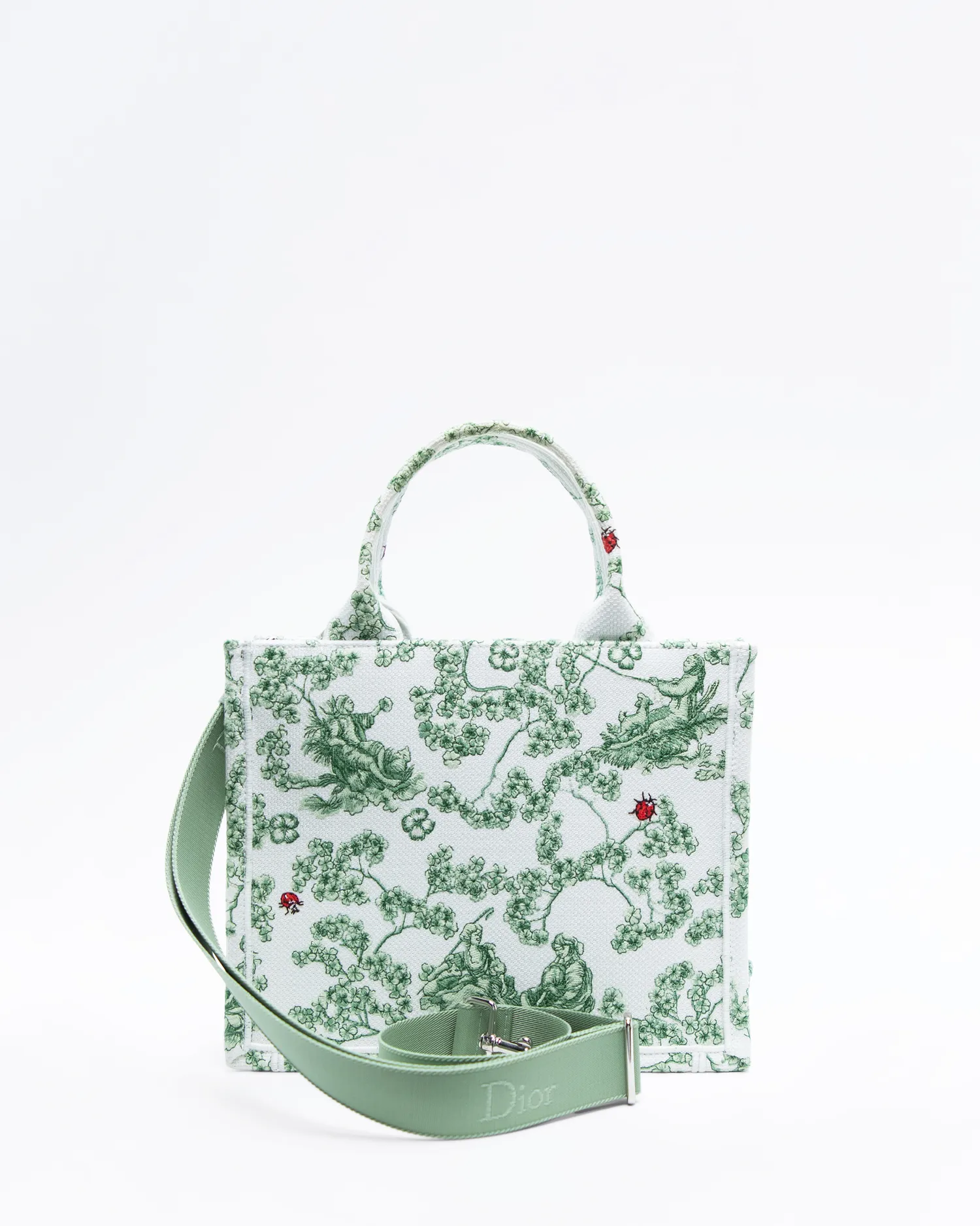 Toile de Jouy Clover Small Book Tote with Strap