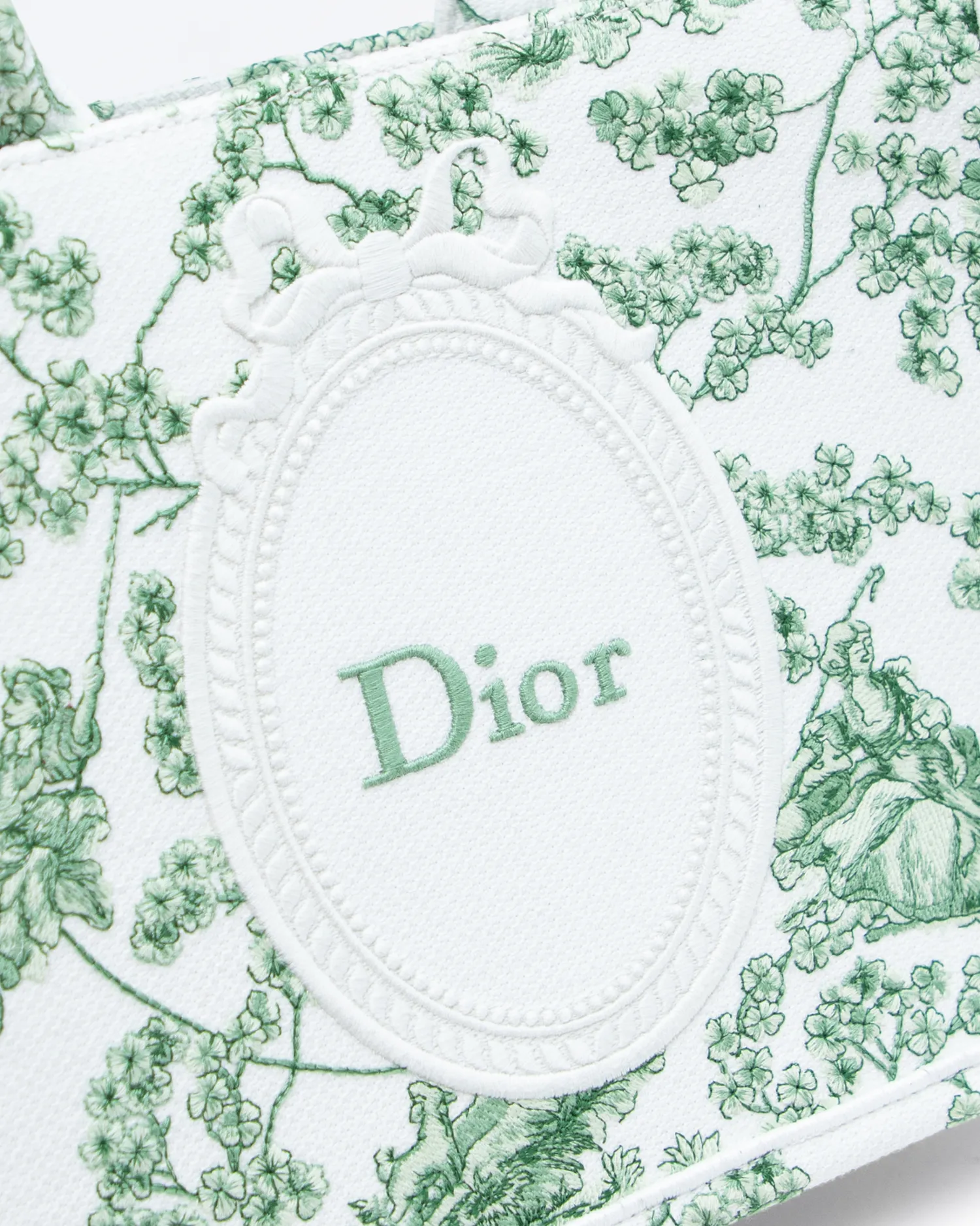 Toile de Jouy Clover Small Book Tote with Strap