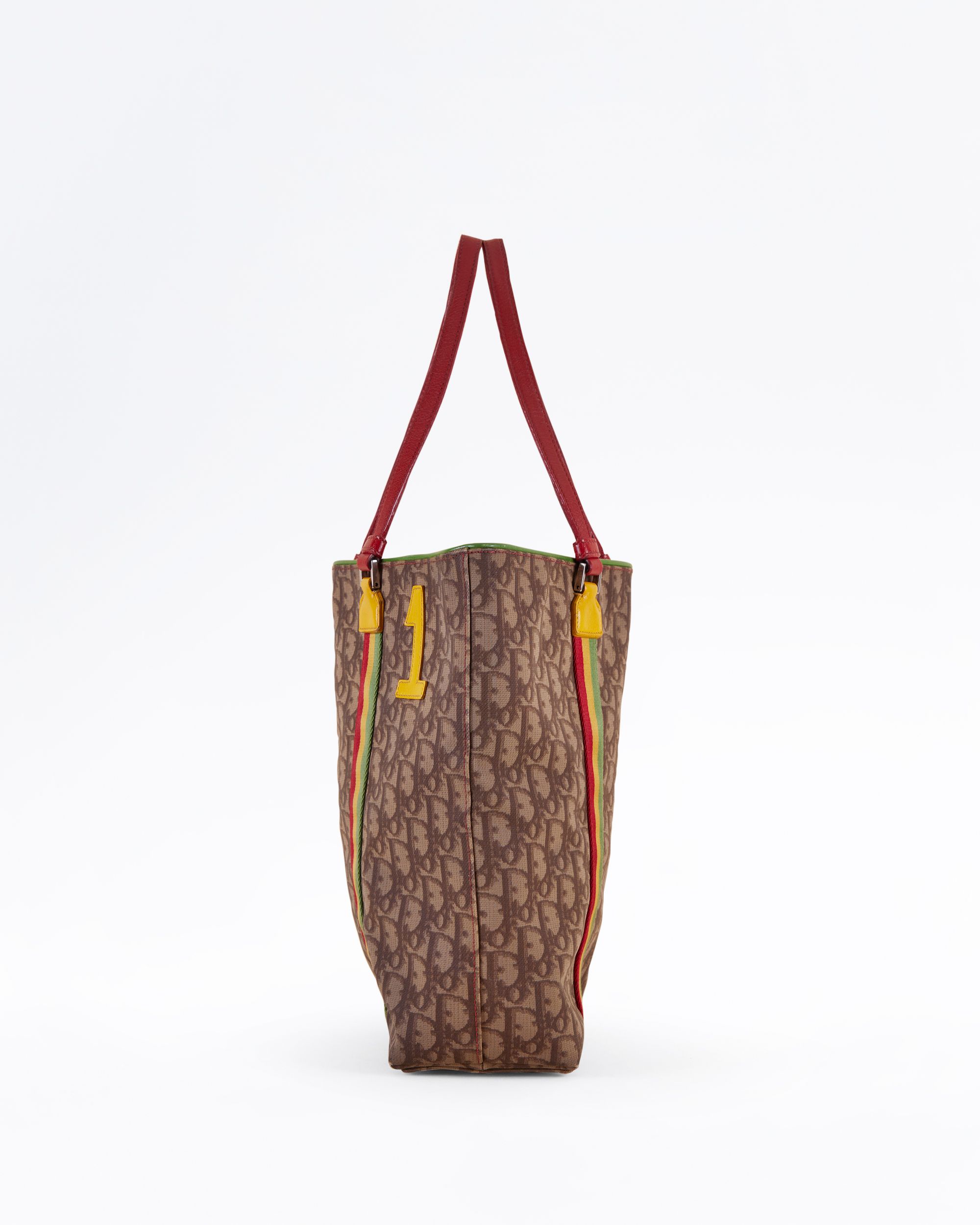 Christian Dior Canvas Trotter Rasta Tote | Vivrelle
