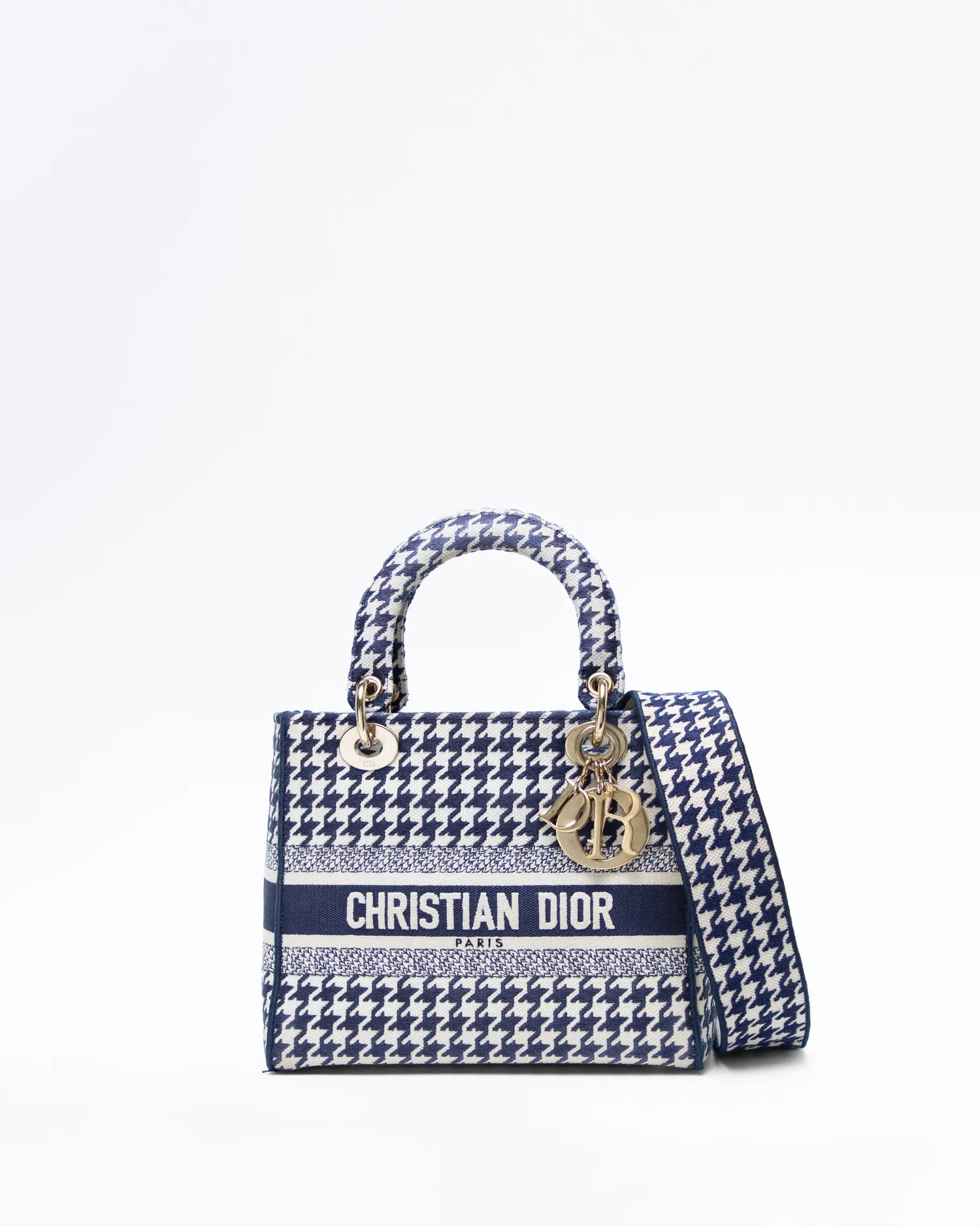 Houndstooth Medium Lady D-Lite Bag