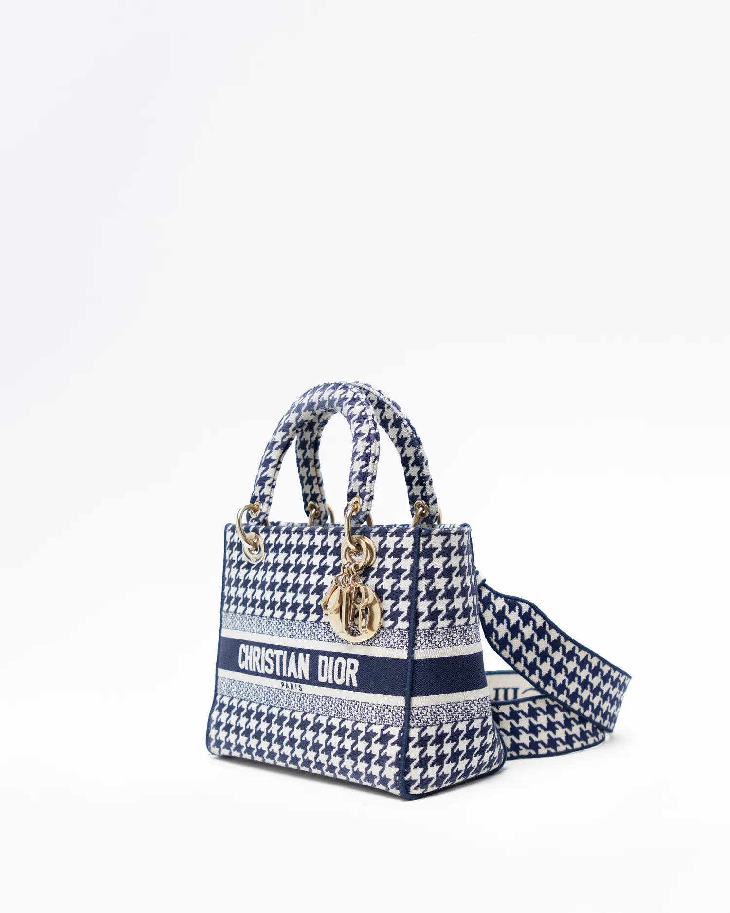 Houndstooth Medium Lady D-Lite Bag