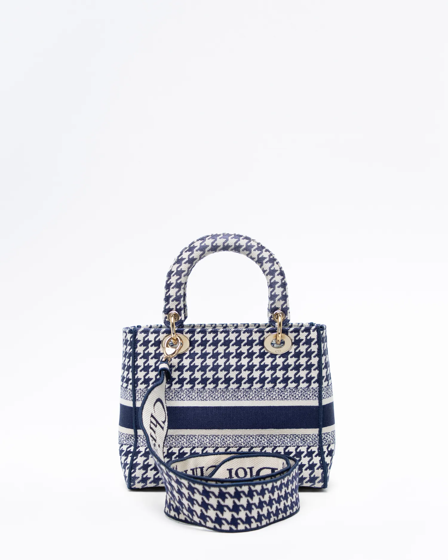 Houndstooth Medium Lady D-Lite Bag