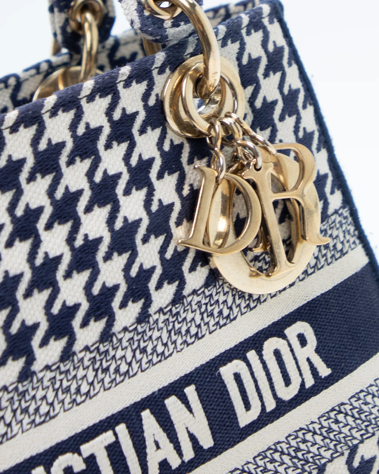 Houndstooth Medium Lady D-Lite Bag