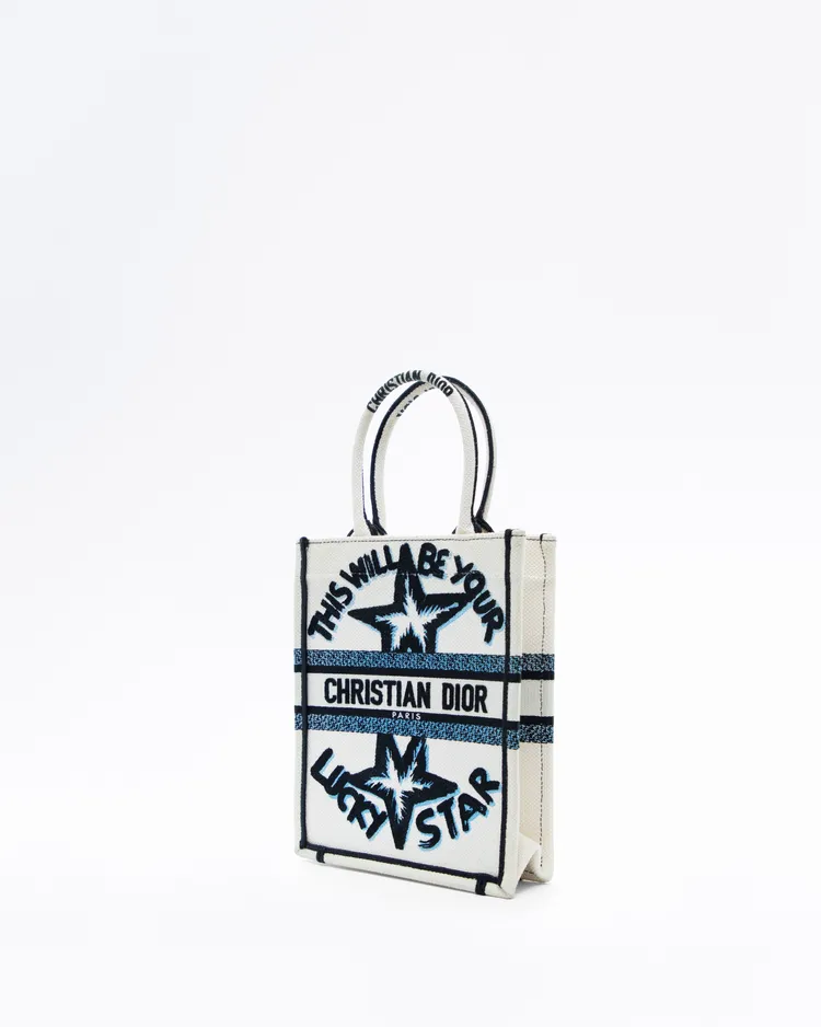 Alternate view angle of Lucky Star Vertical Book Tote