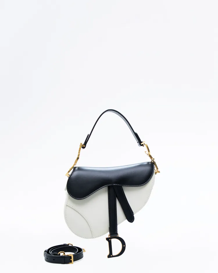 Leather Mini Saddle Bag with Strap