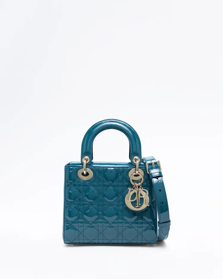 Patent Cannage Small Lady Dior Bag