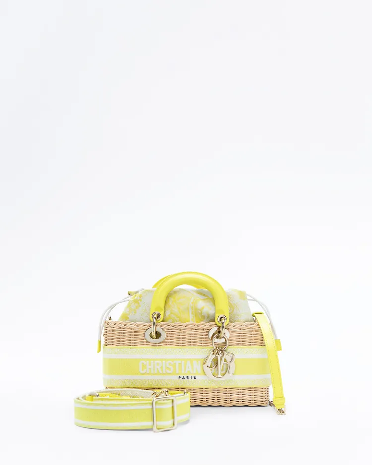 Wicker Medium Lady D-Joy Bag