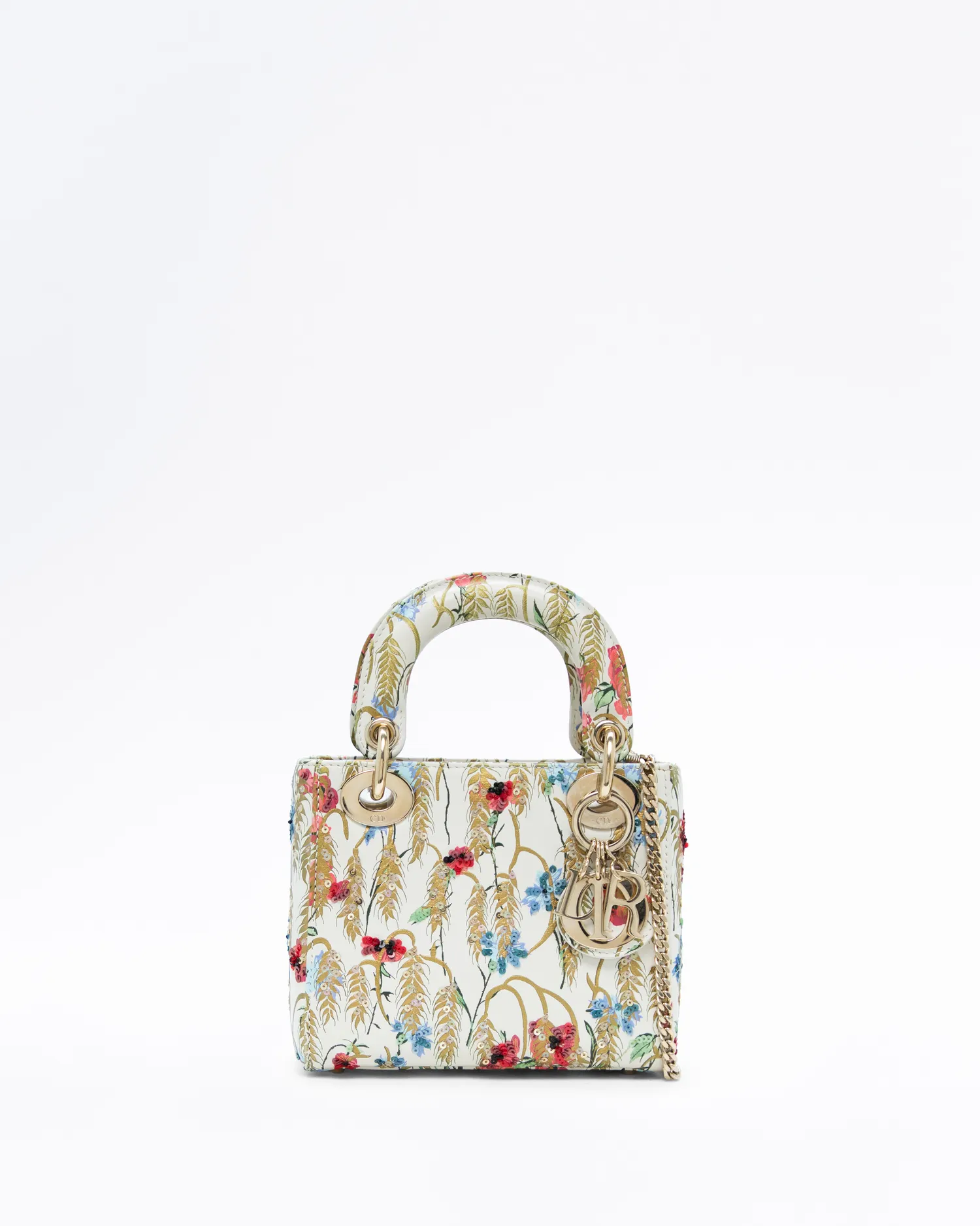 Hibiscus Lambskin Mini Lady Dior Bag