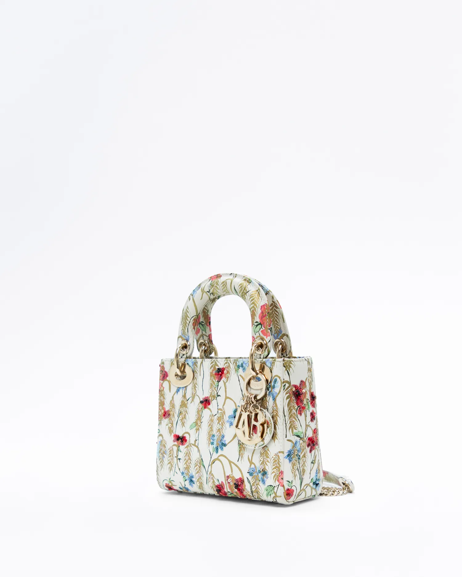 Hibiscus Lambskin Mini Lady Dior Bag