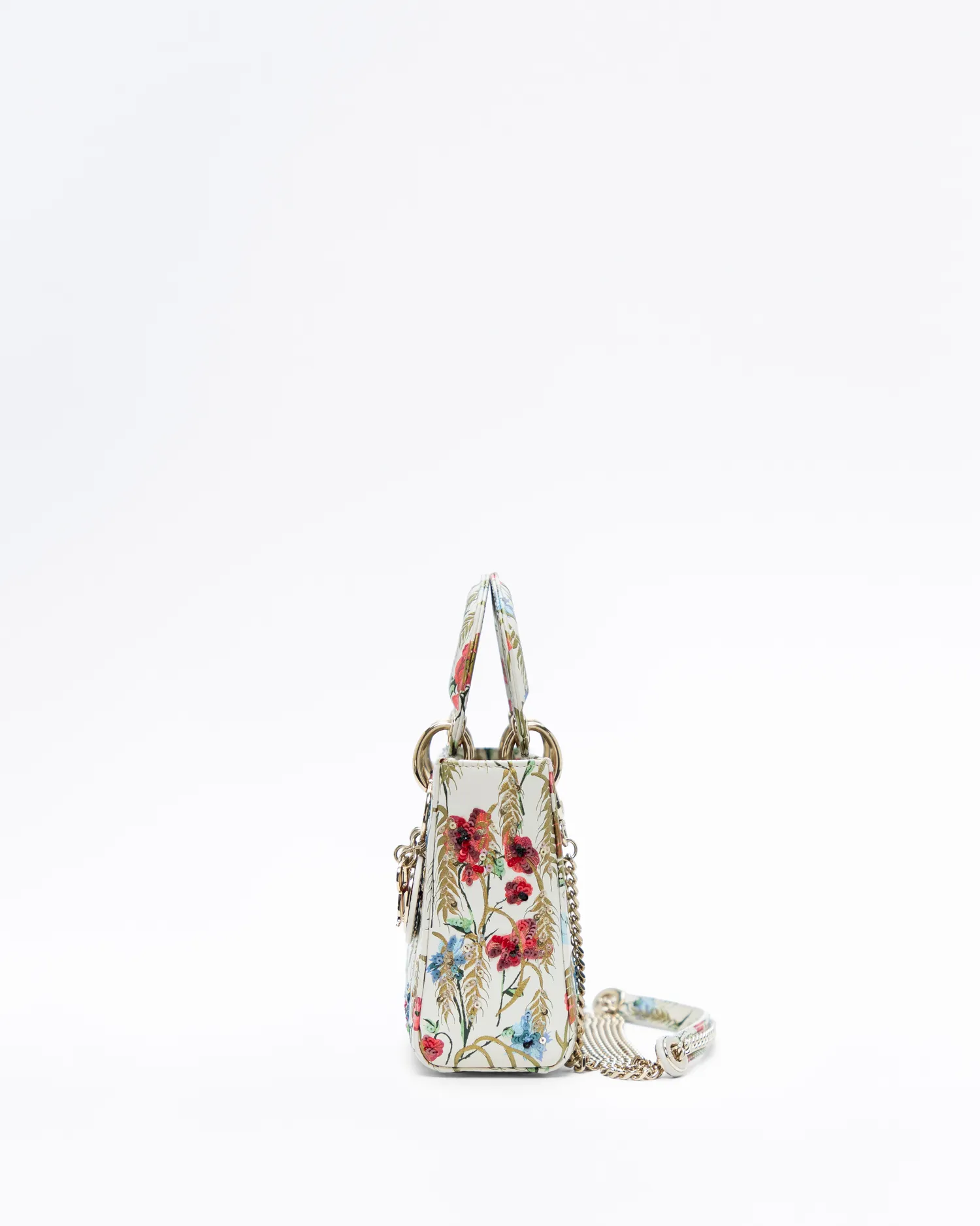 Hibiscus Lambskin Mini Lady Dior Bag