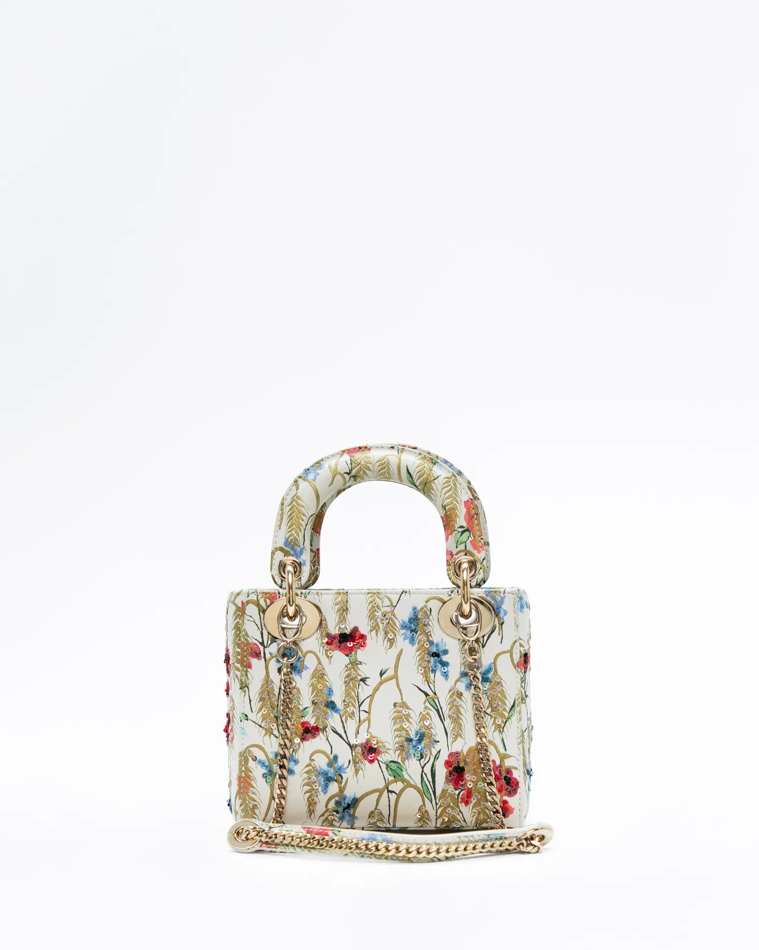 Hibiscus Lambskin Mini Lady Dior Bag