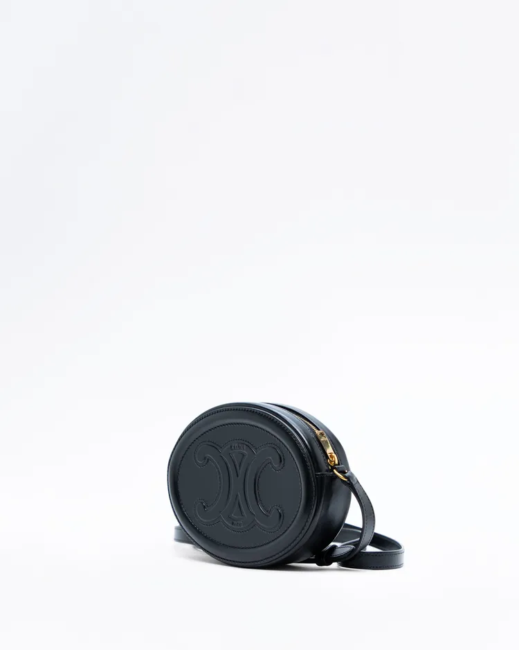 Alternate view angle of Cuir Triomphe Small Oval Bag