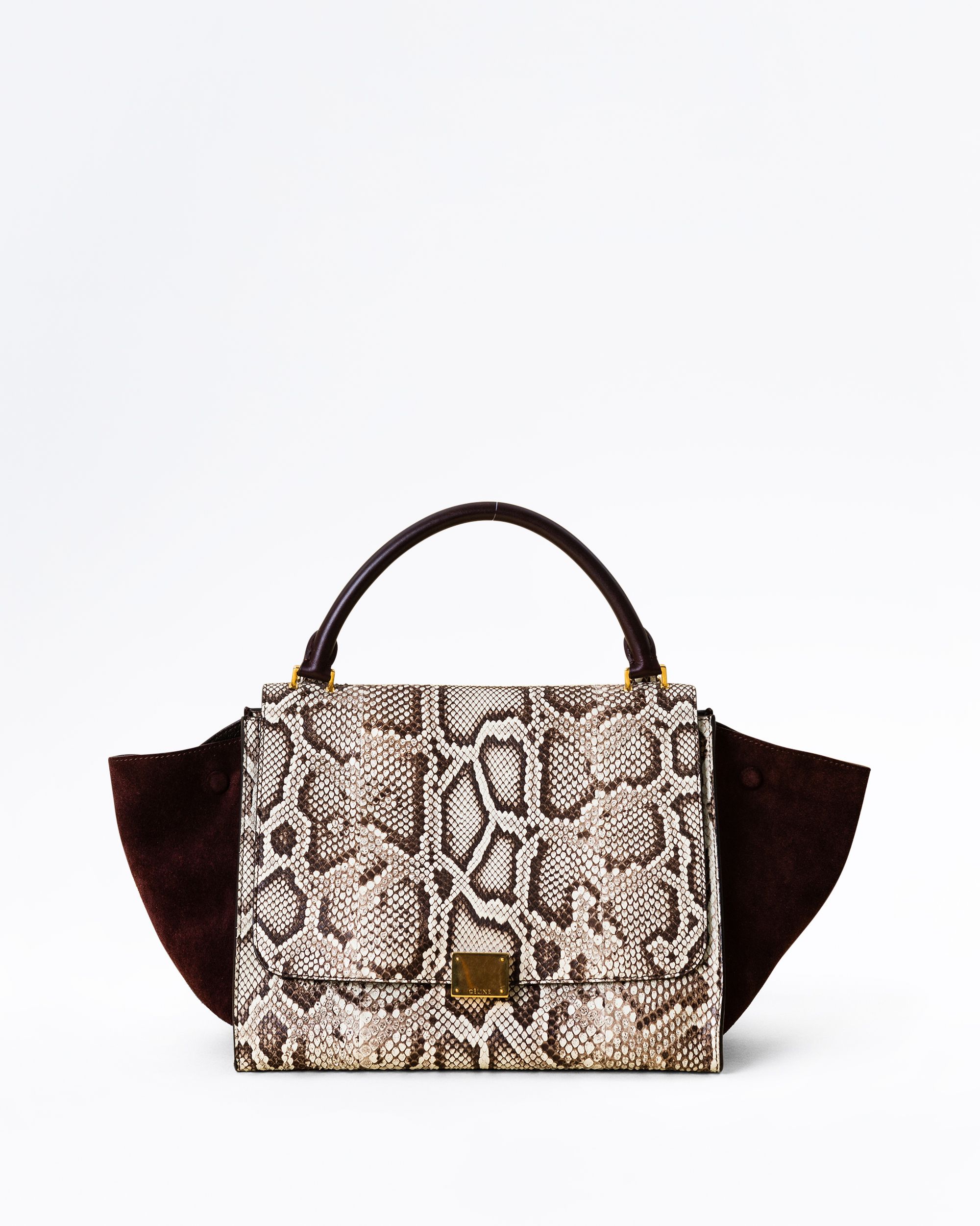 Celine Python Medium Trapeze Handbag | Vivrelle