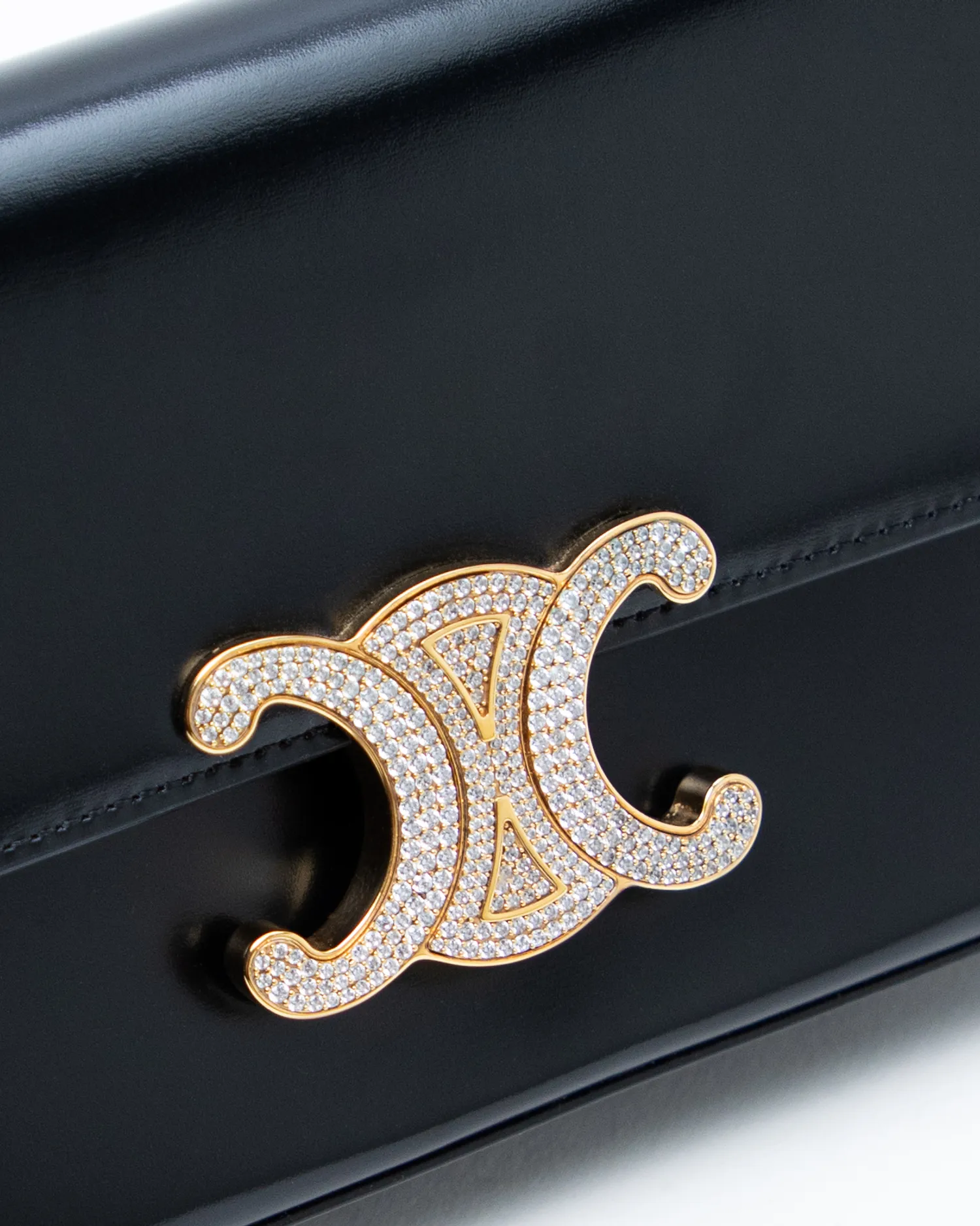 Shiny Crystal Claude Chain Shoulder Bag
