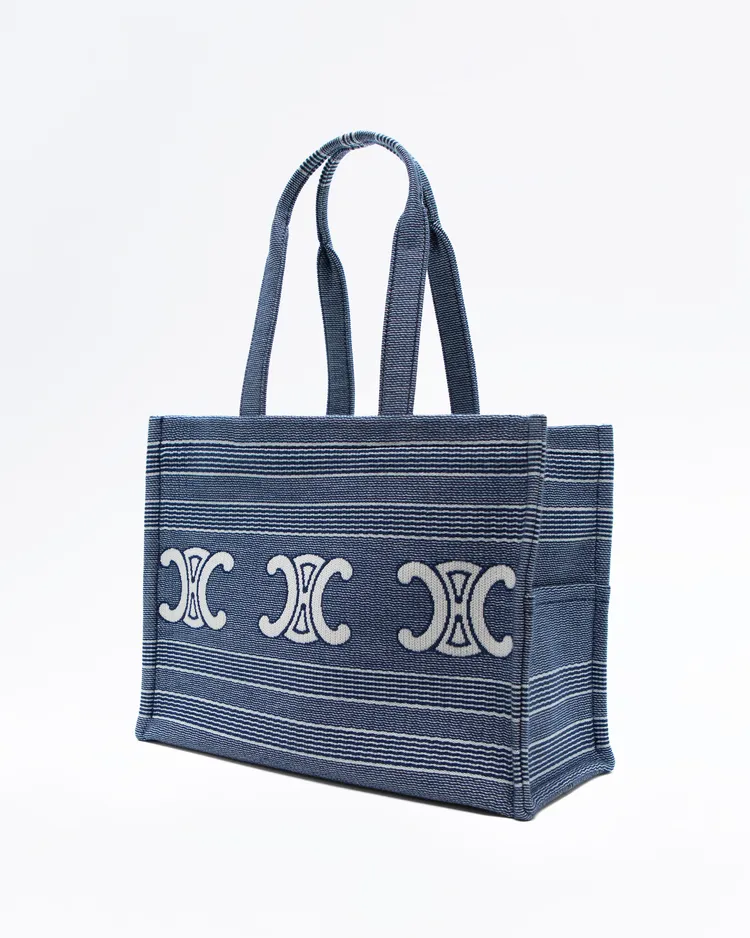 Alternate view angle of Canvas Logo Large Cabas Thais Tote