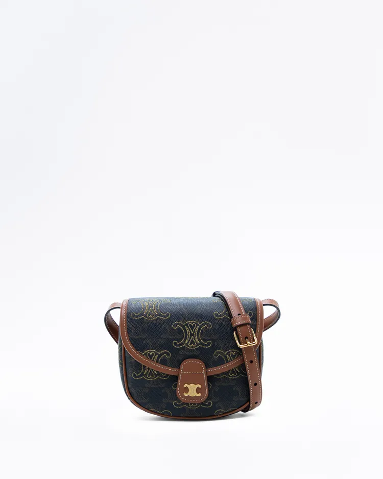 Metallic Thread Triomphe Mini Besace Bag