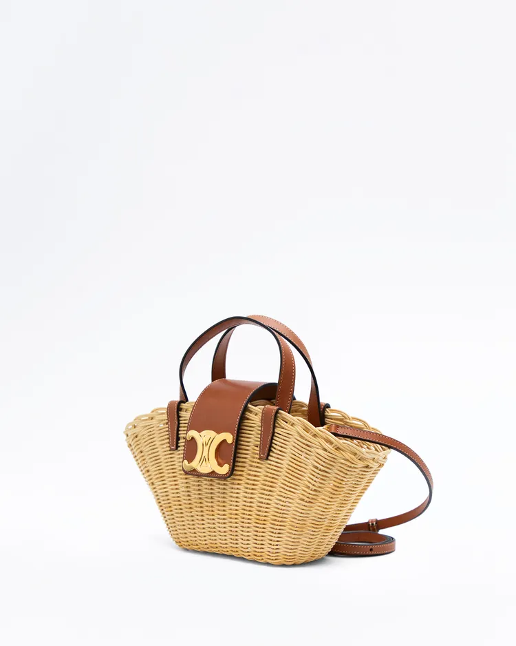 Alternate view angle of Wicker Teen Couffin Bag