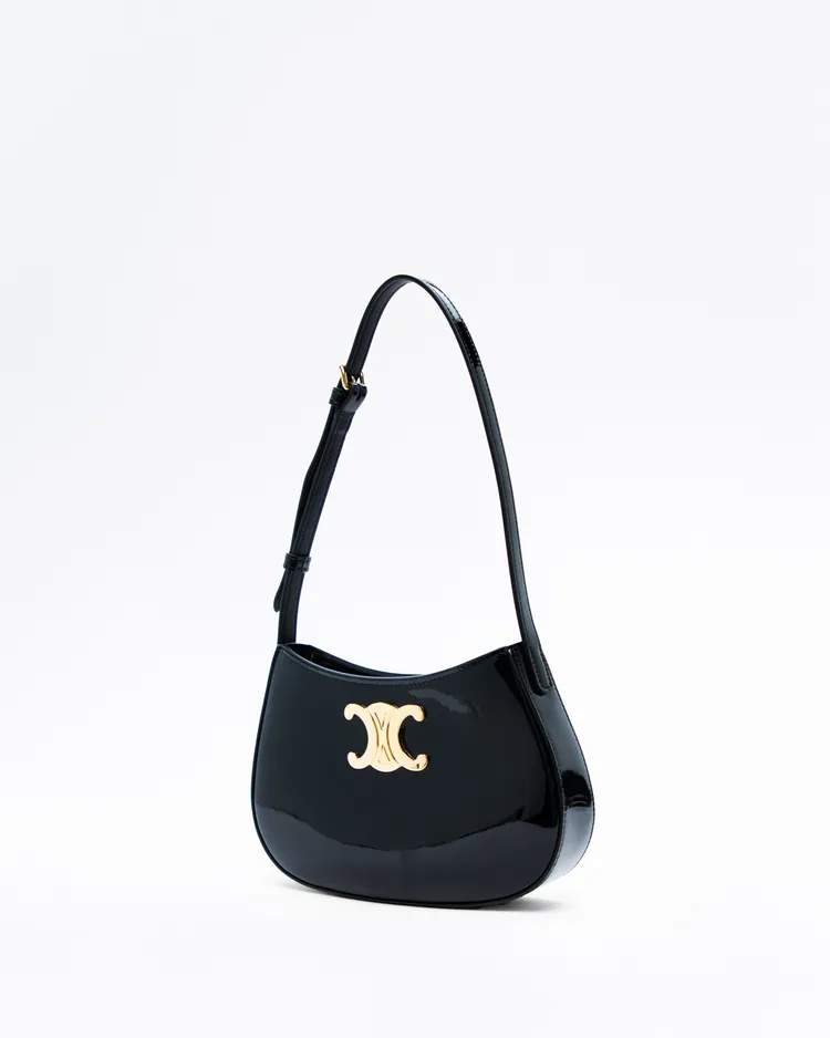 Alternate view angle of Patent Leather Triomphe Tilly Bag