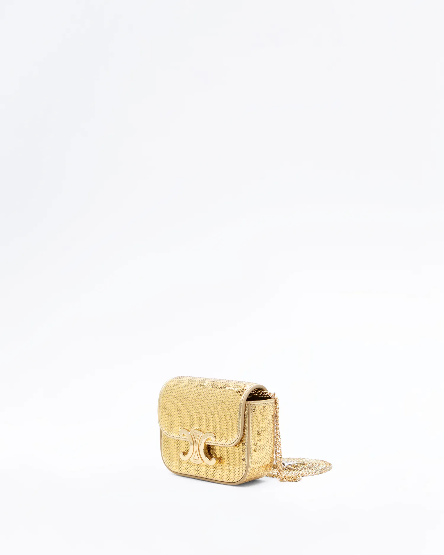 Sequin Triomphe Mini Claude Chain Bag
