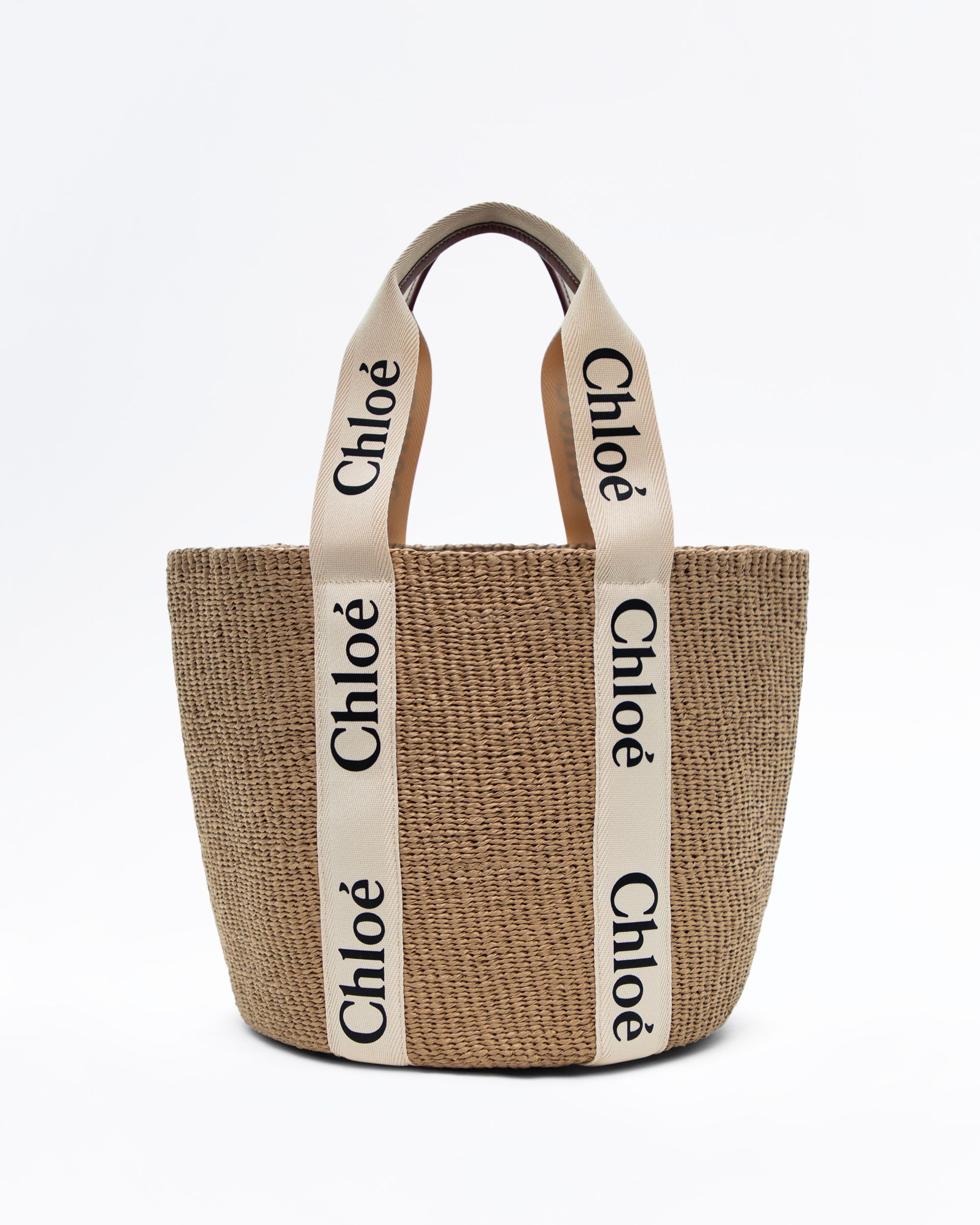 chloe バッグ Chloe Raffia Large Woody Basket Tote | Vivrelle